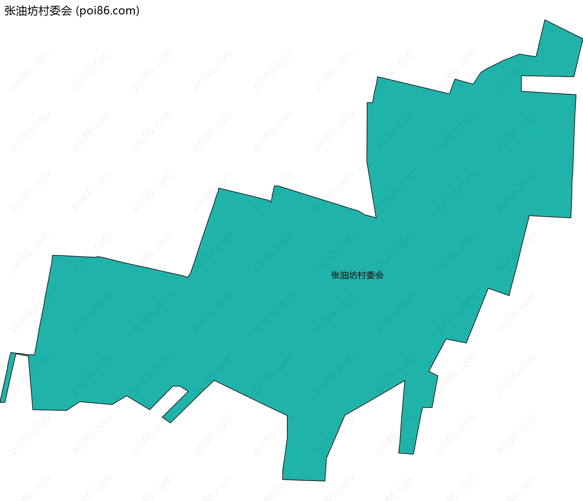 张油坊村委会边界地图