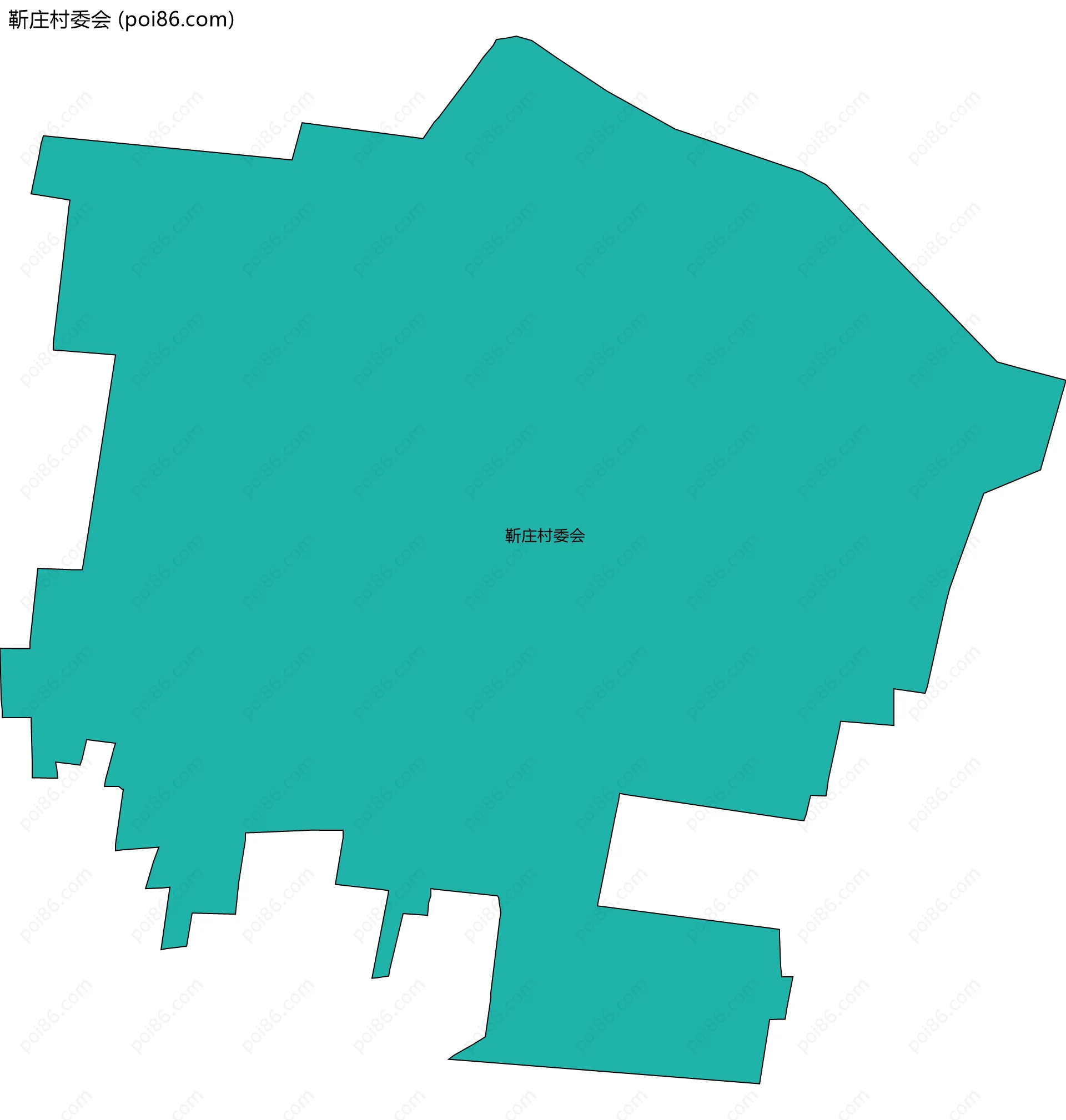 靳庄村委会边界地图