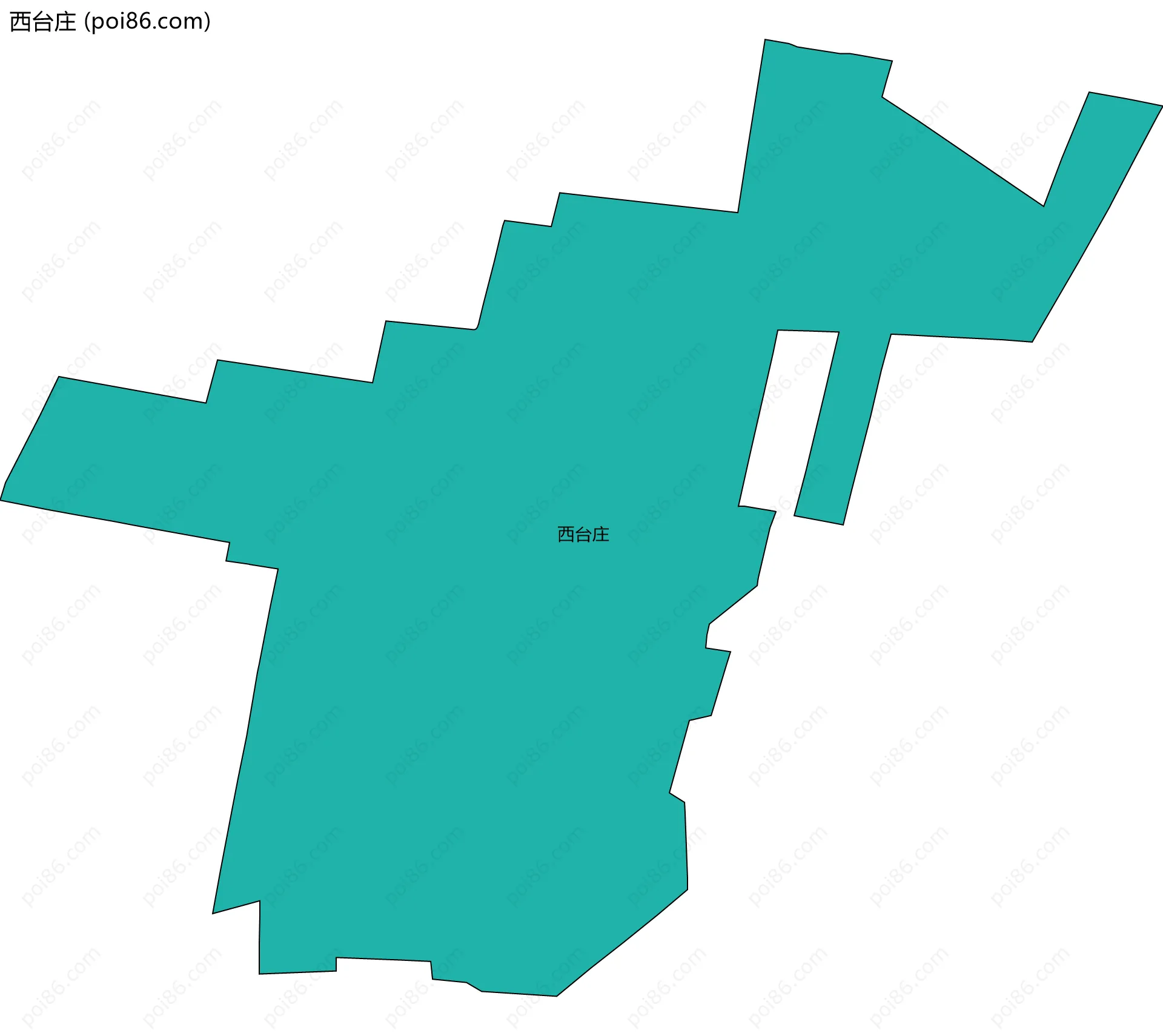 西台庄边界地图