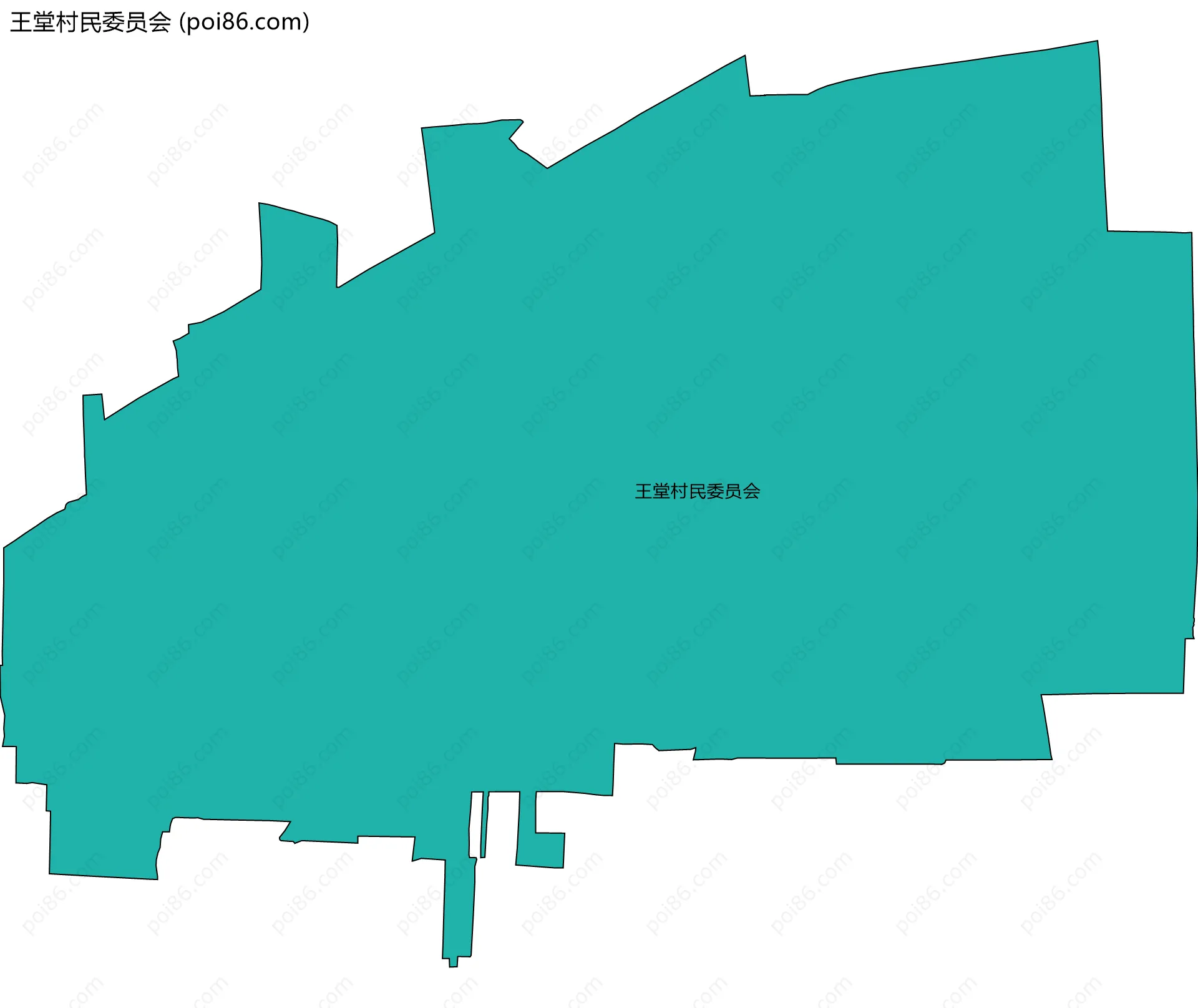王堂村民委员会边界地图