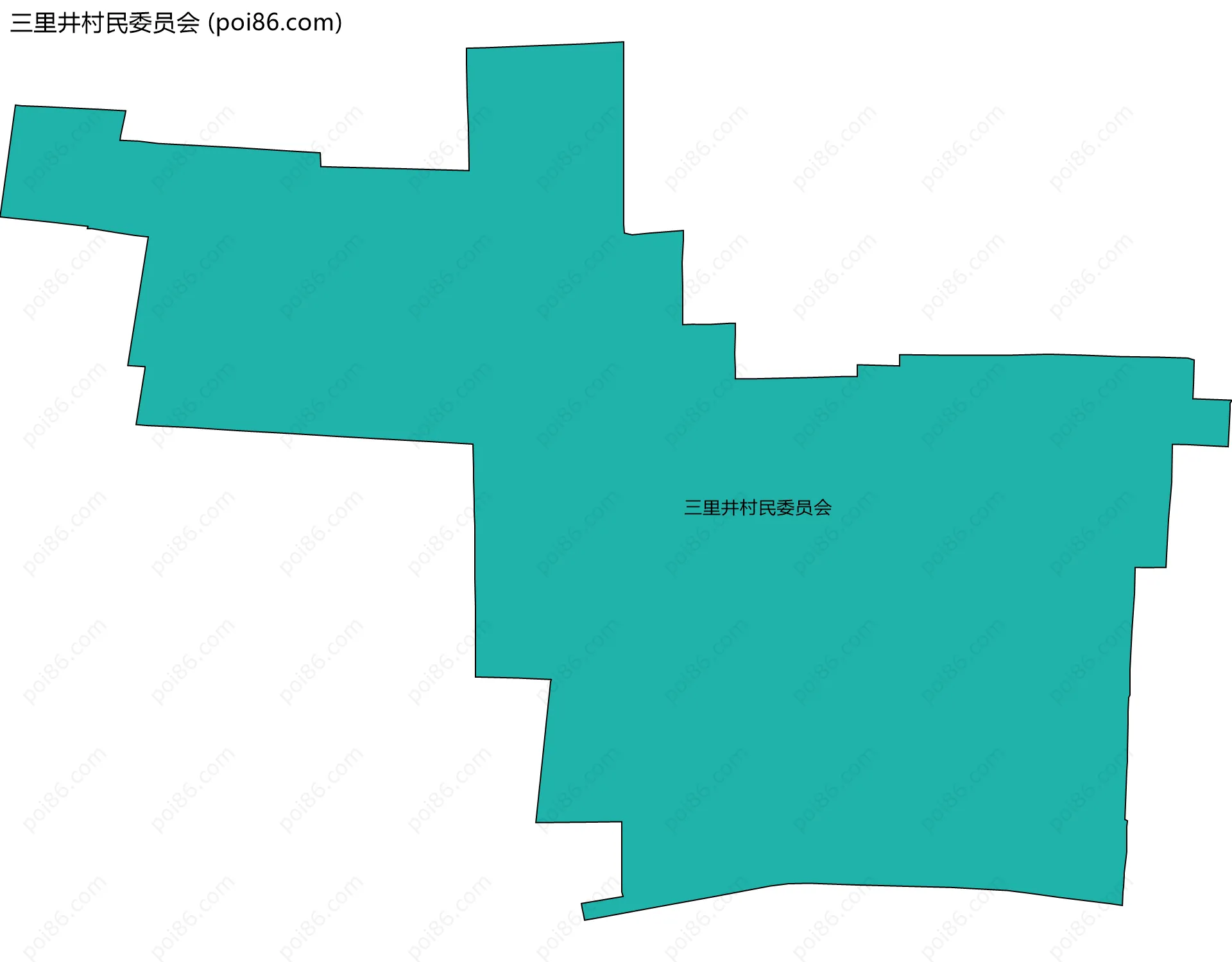 三里井村民委员会边界地图