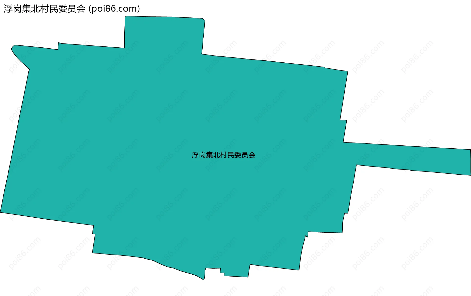 浮岗集北村民委员会边界地图