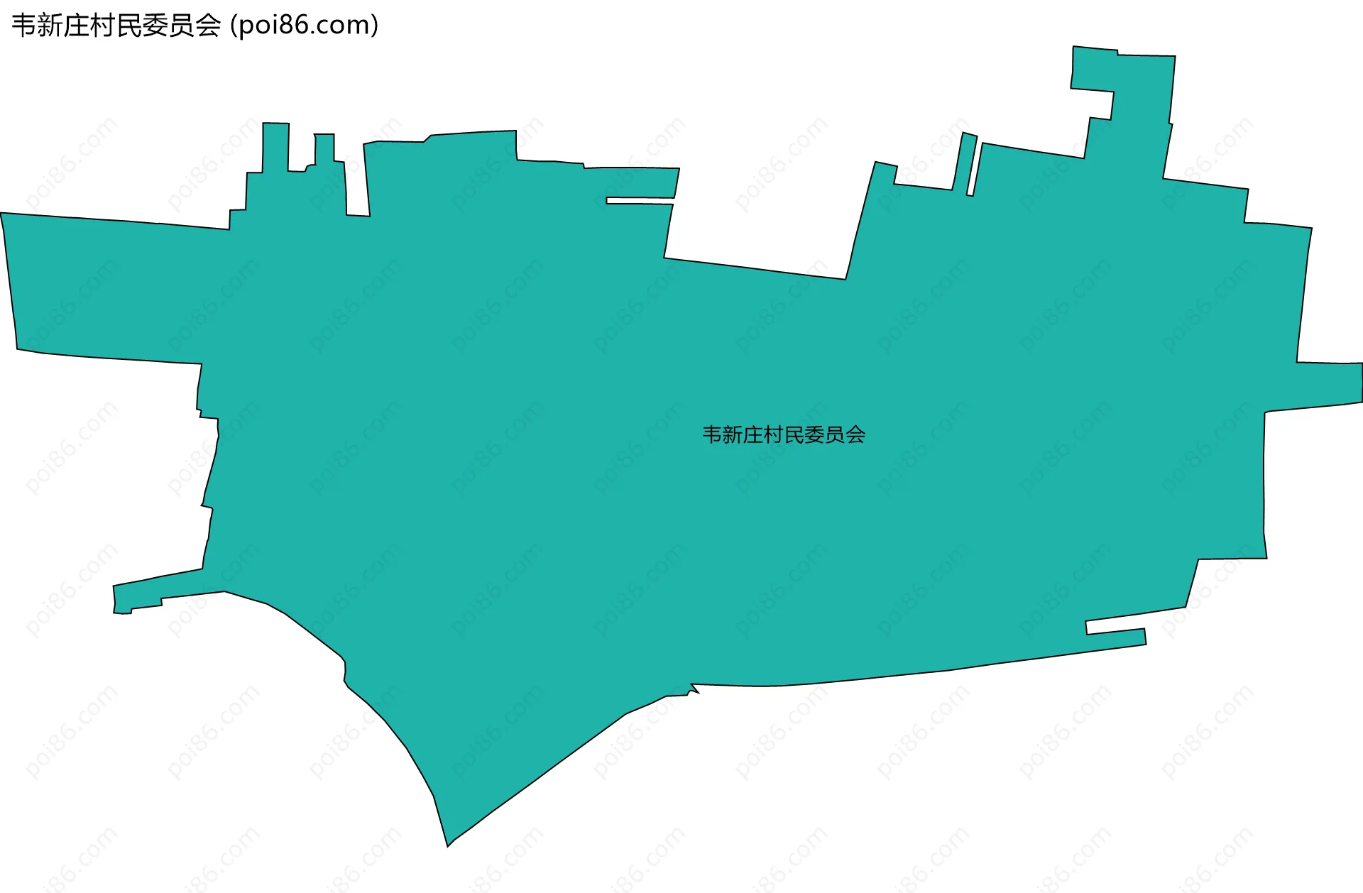 韦新庄村民委员会边界地图