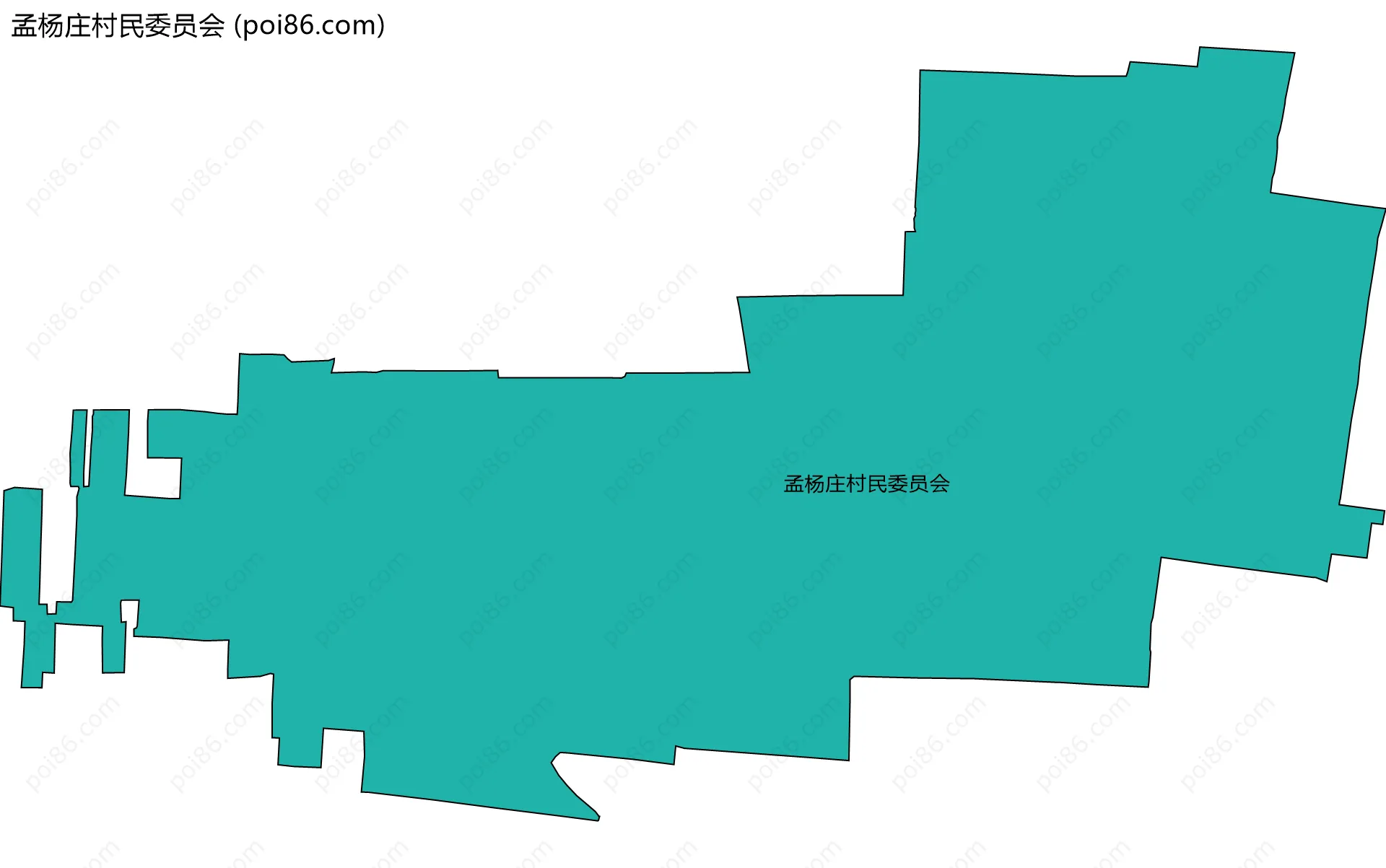 孟杨庄村民委员会边界地图