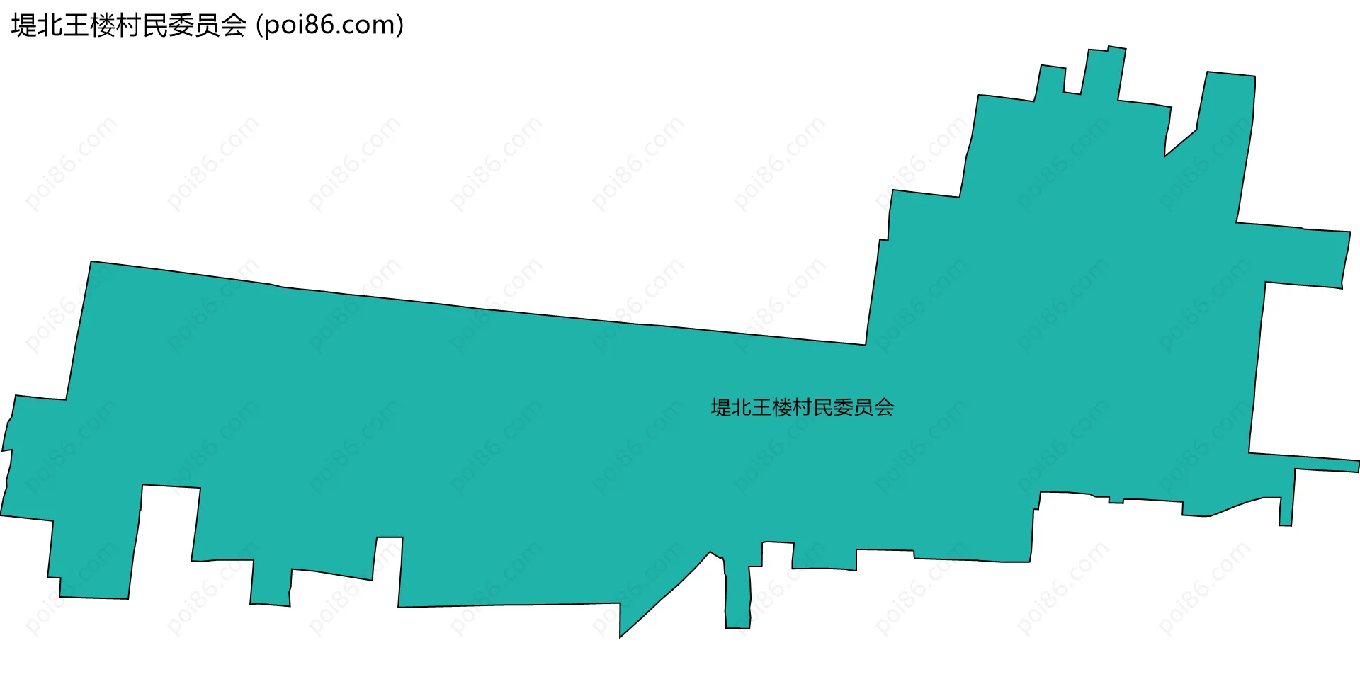 堤北王楼村民委员会边界地图