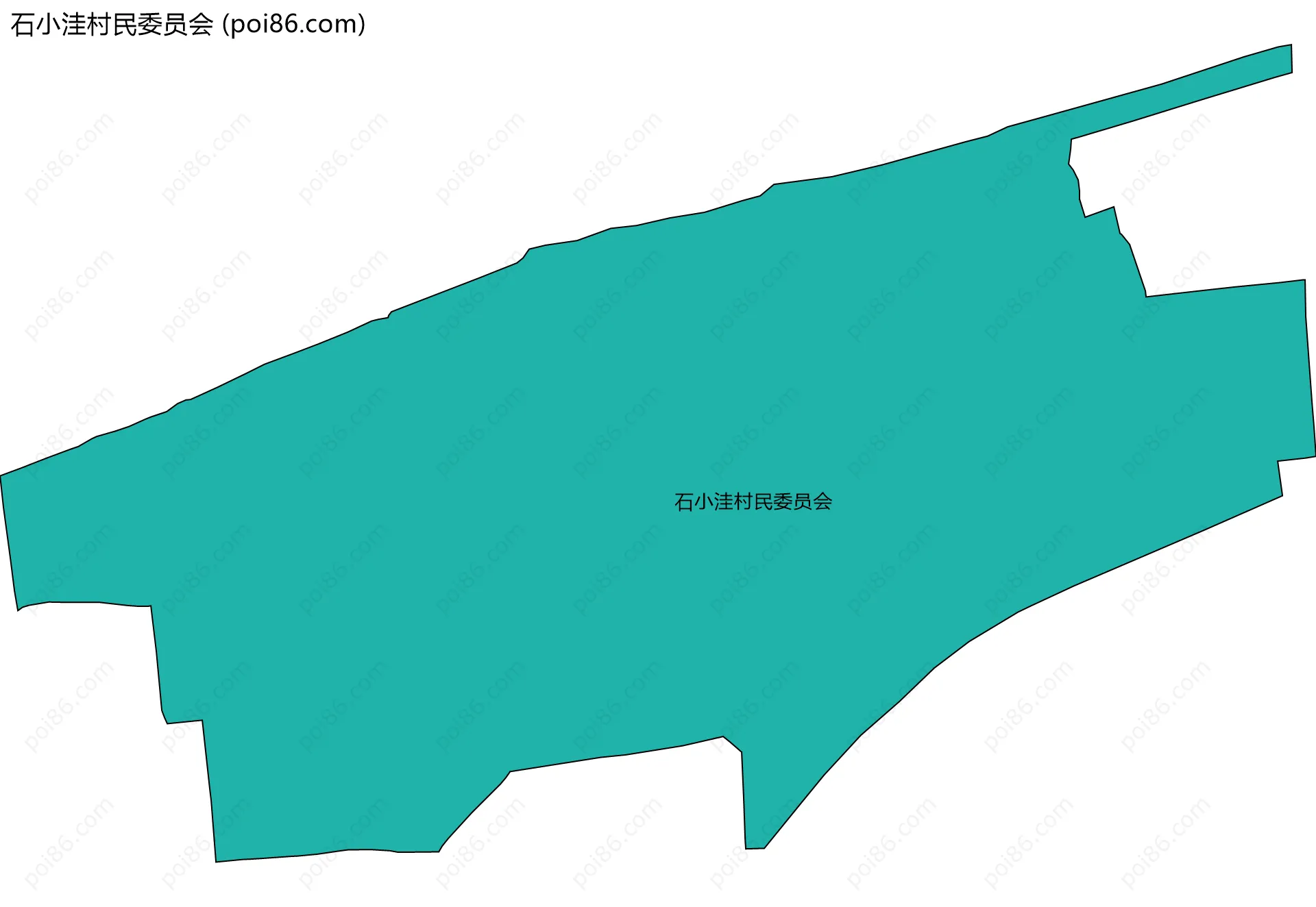 石小洼村民委员会边界地图
