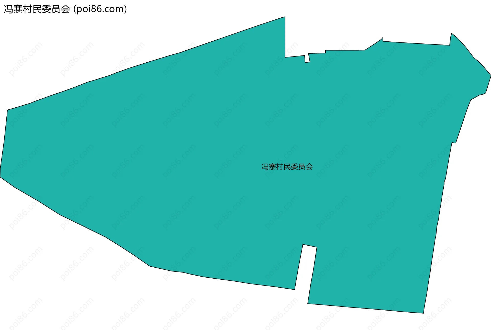 冯寨村民委员会边界地图
