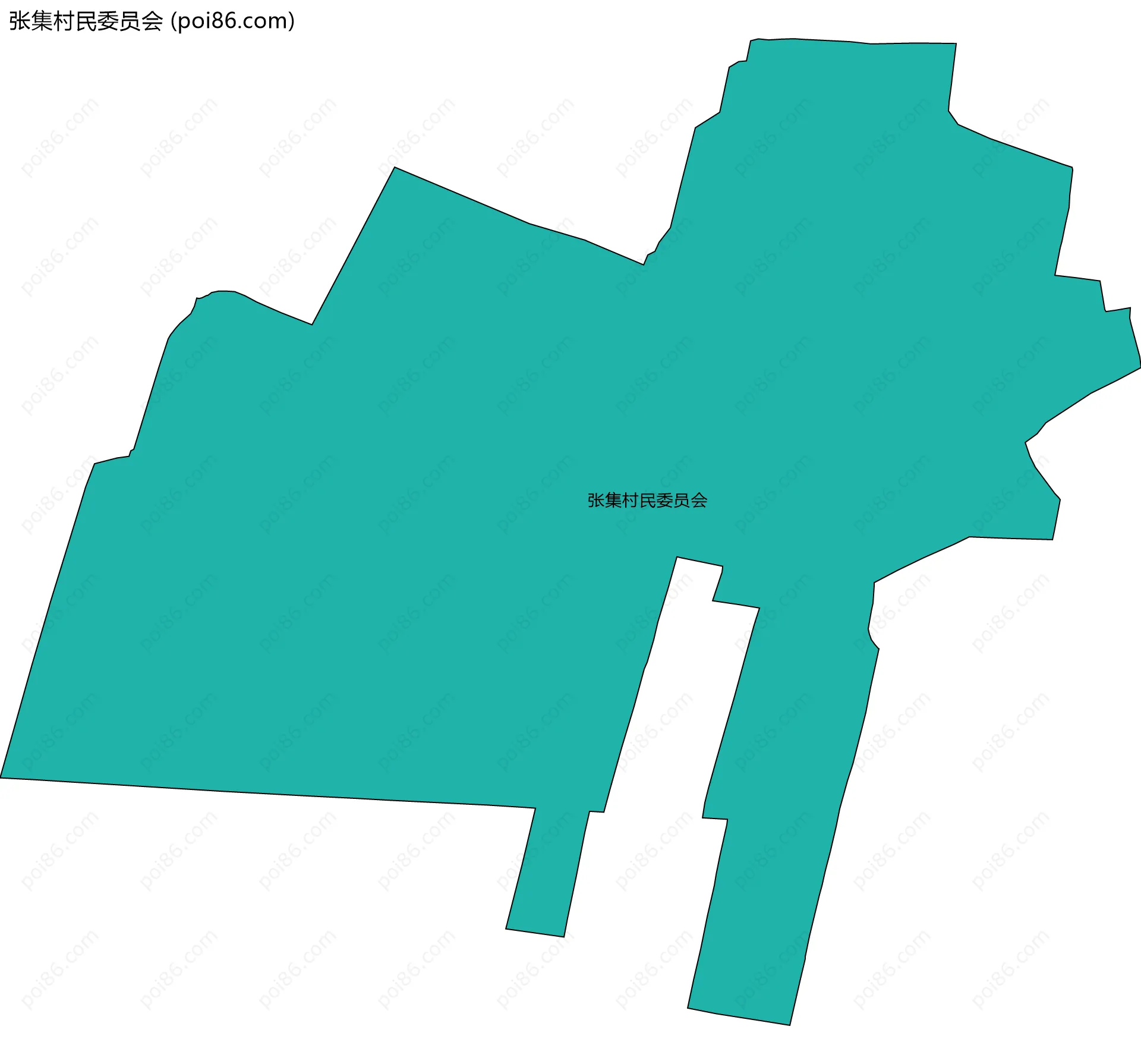 张集村民委员会边界地图
