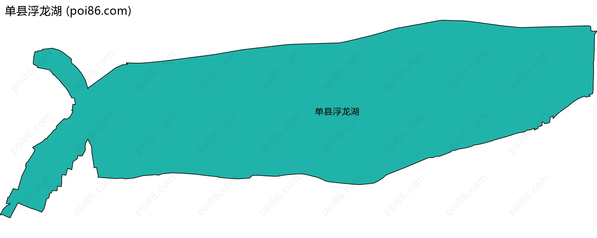 单县浮龙湖边界地图
