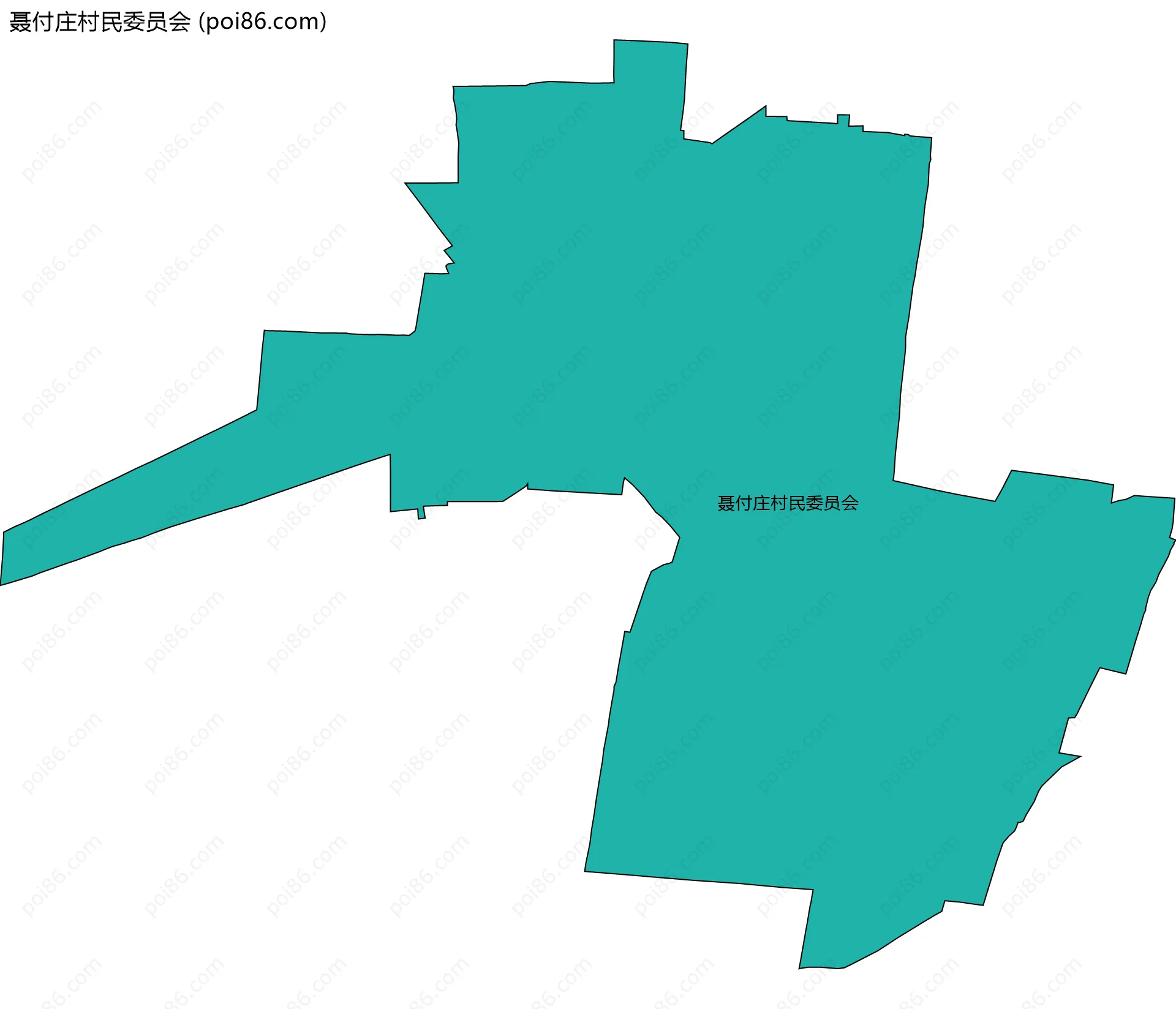 聂付庄村民委员会边界地图