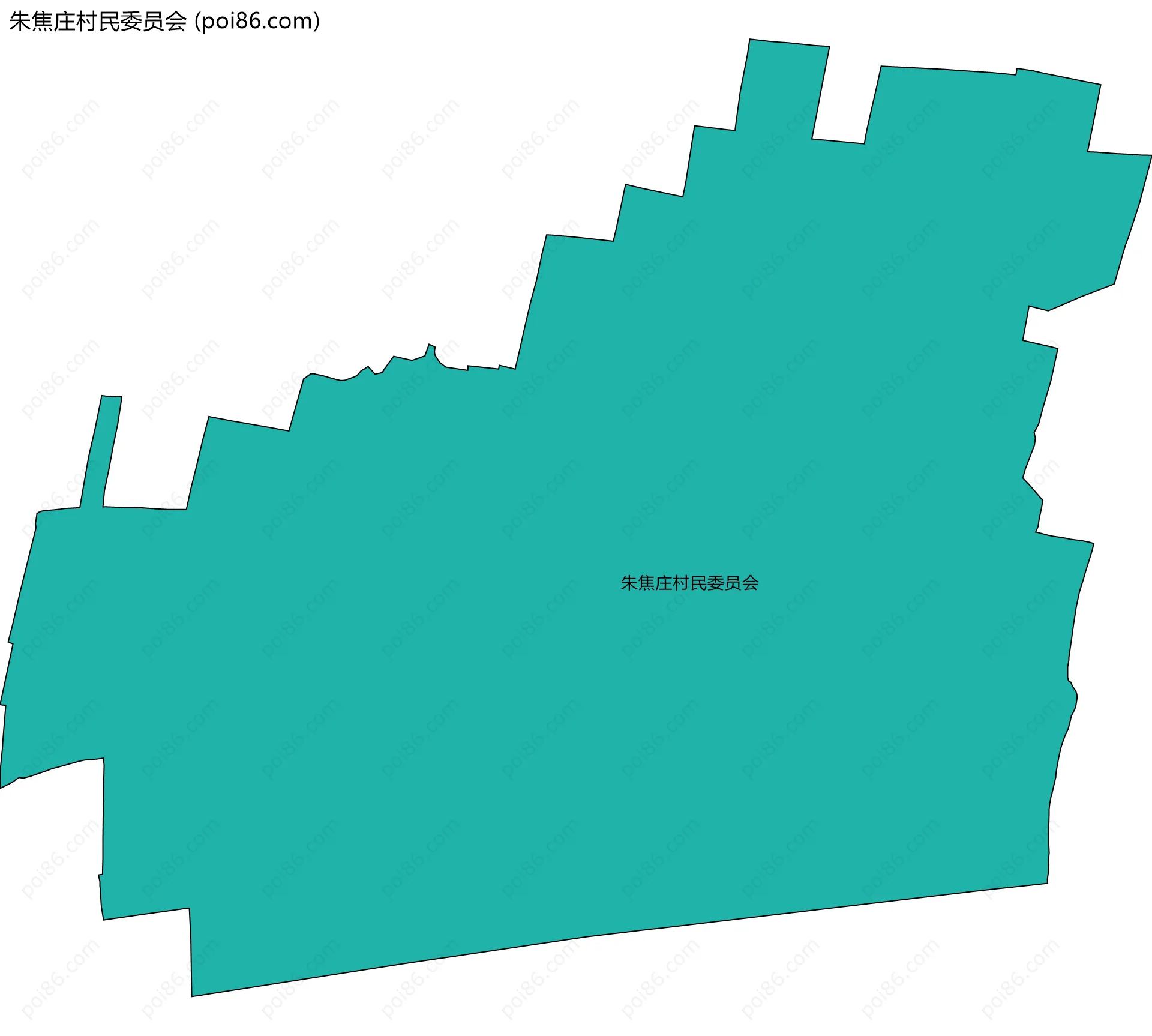 朱焦庄村民委员会边界地图