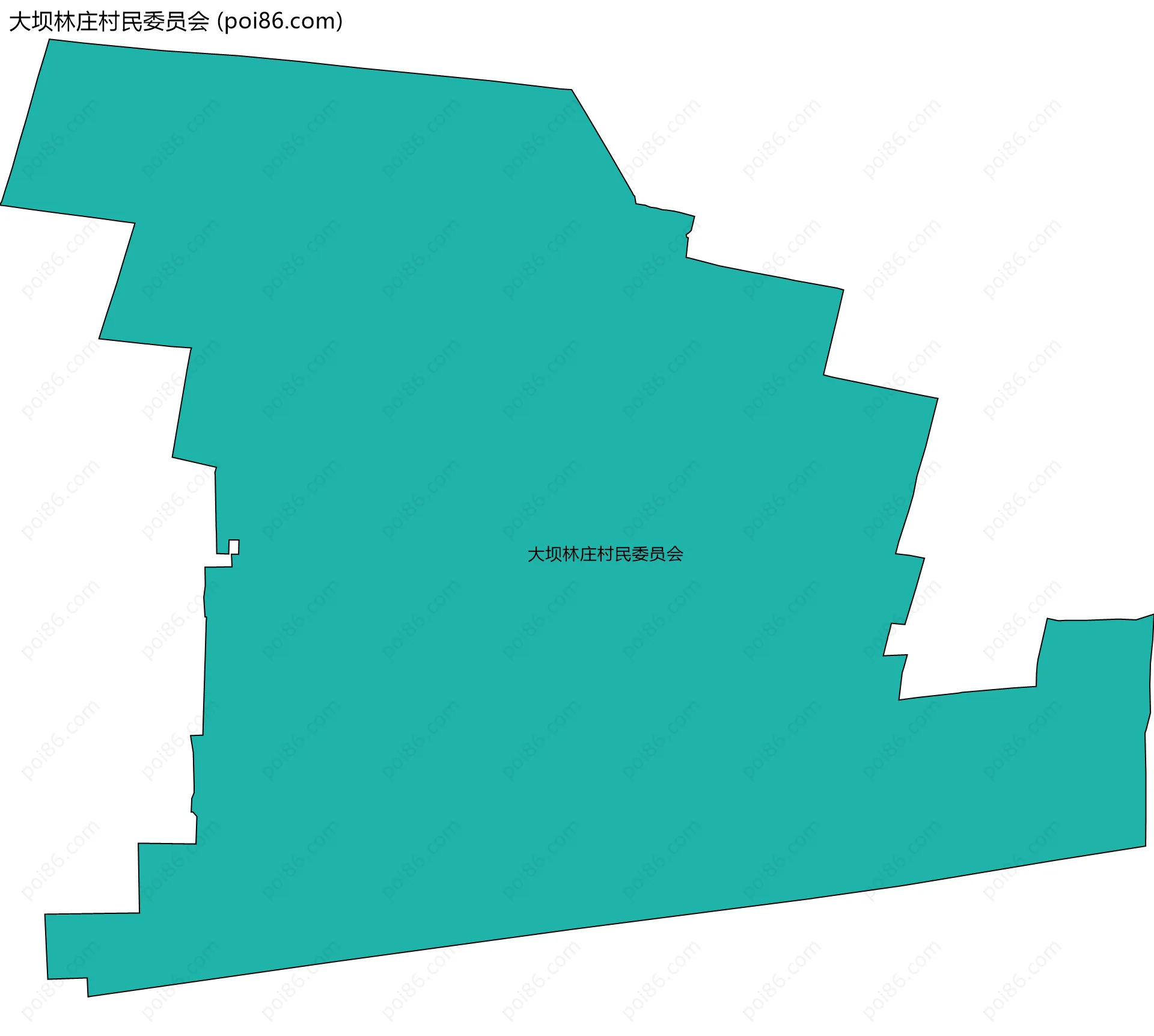 大坝林庄村民委员会边界地图