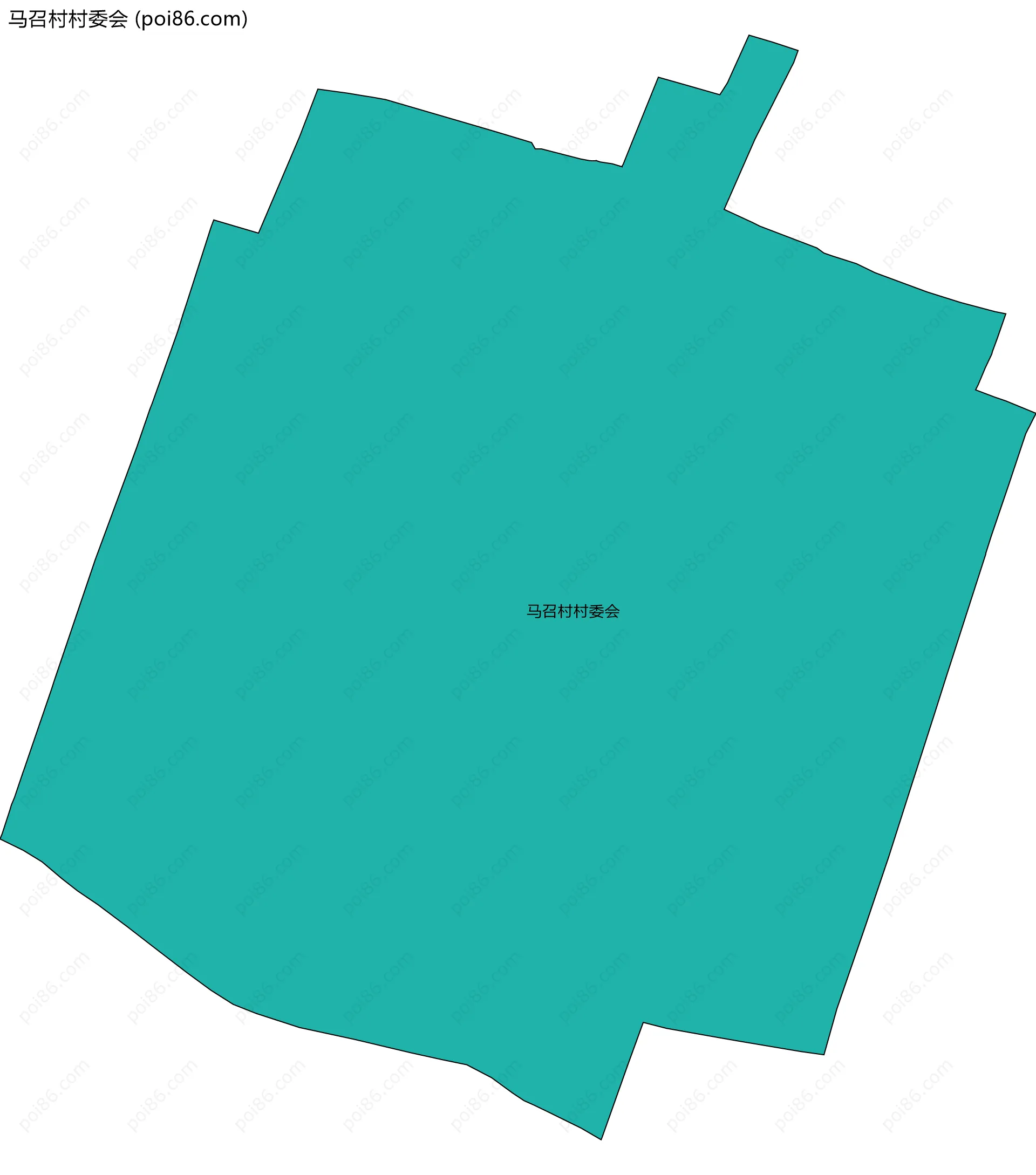 马召村村委会边界地图