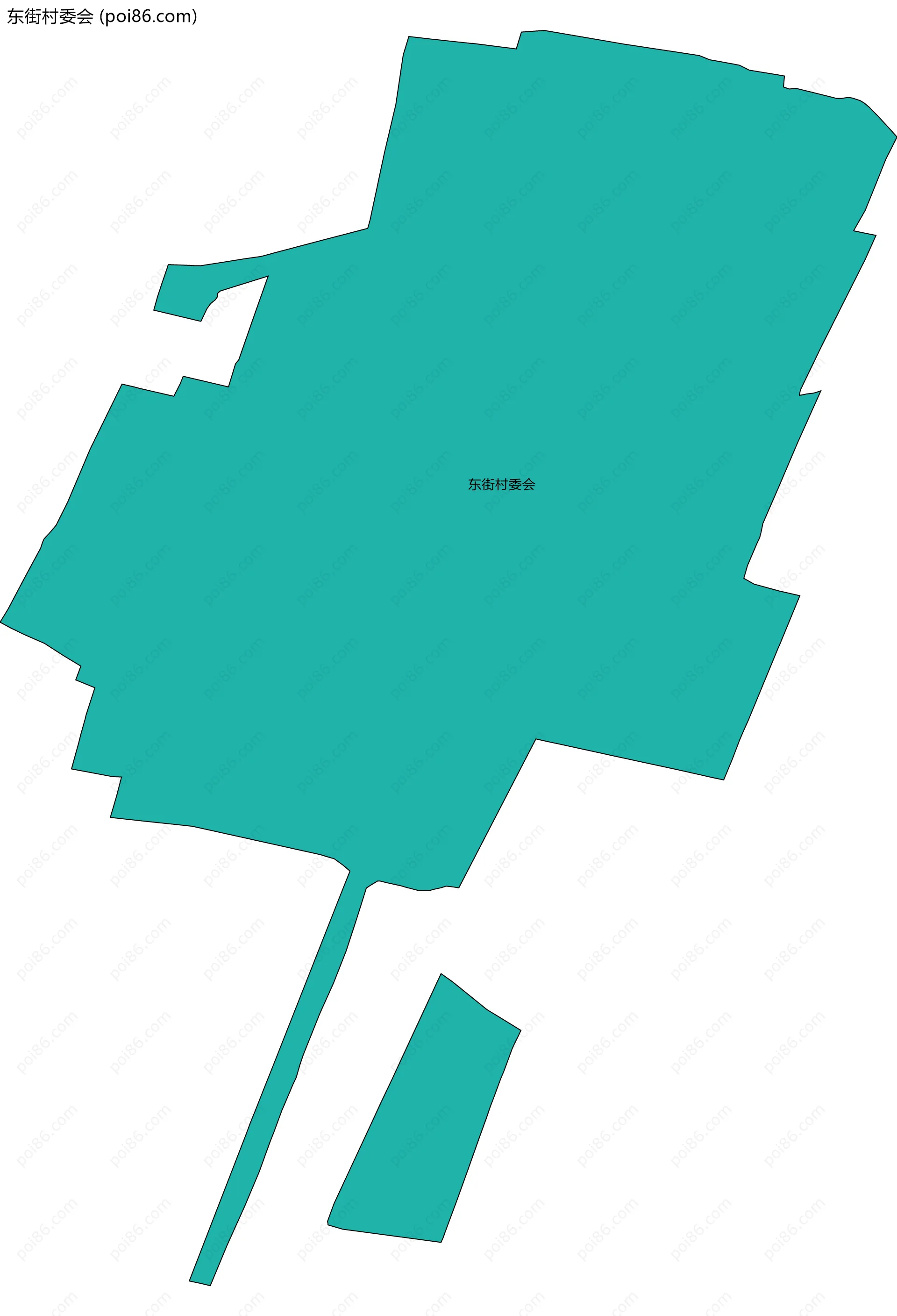 东街村委会边界地图