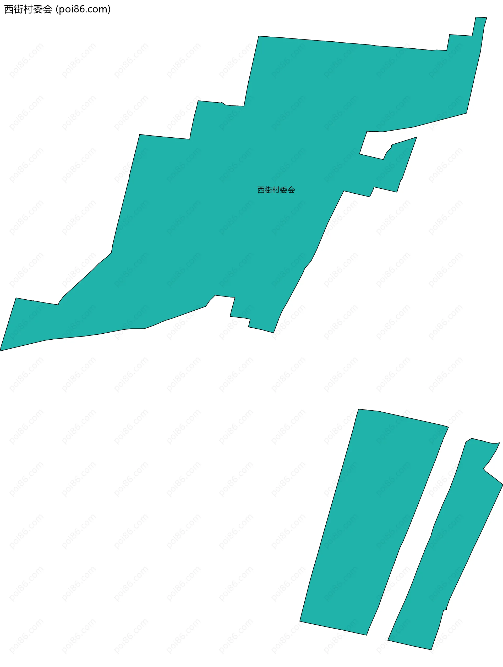 西街村委会边界地图