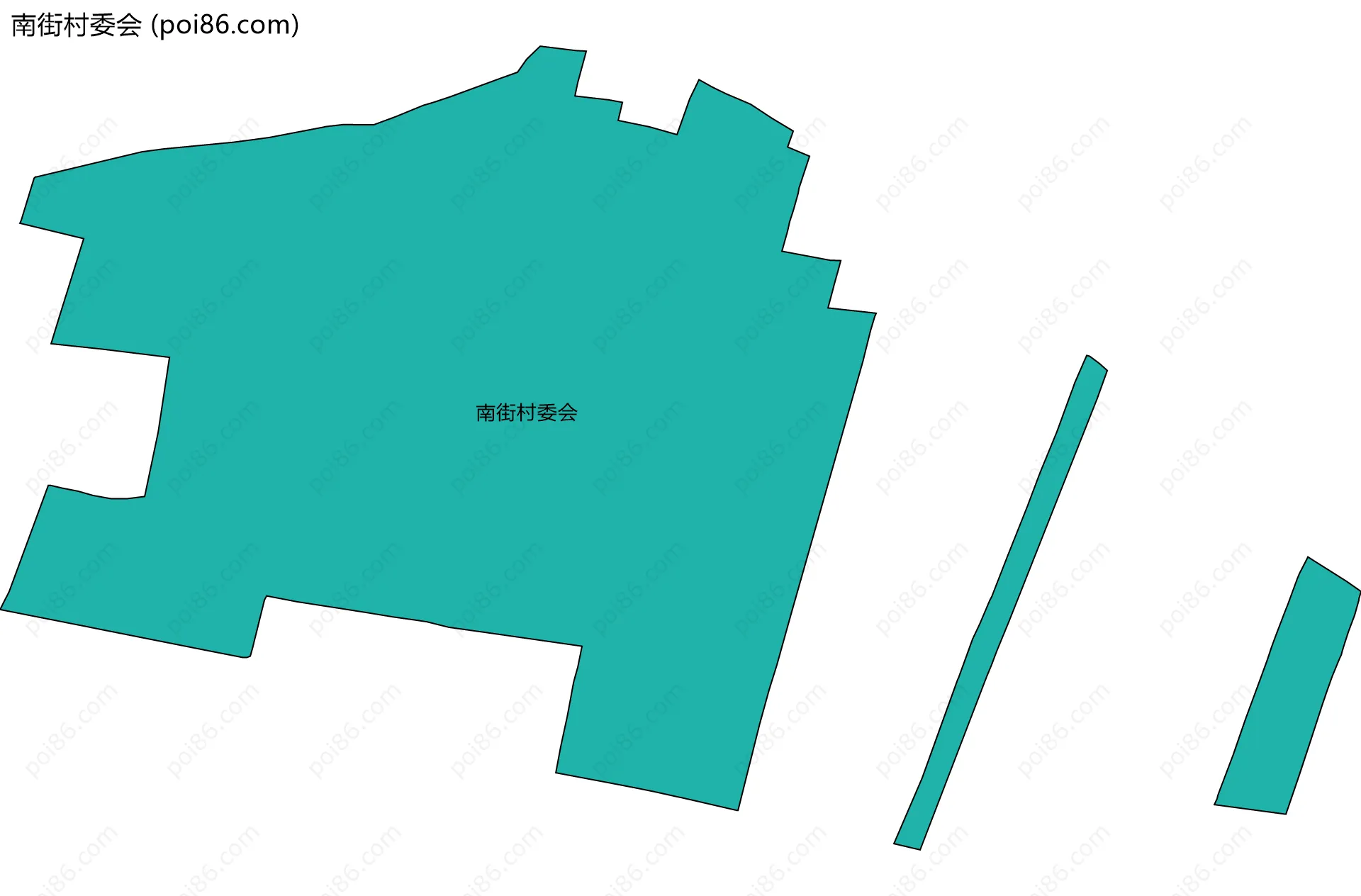 南街村委会边界地图