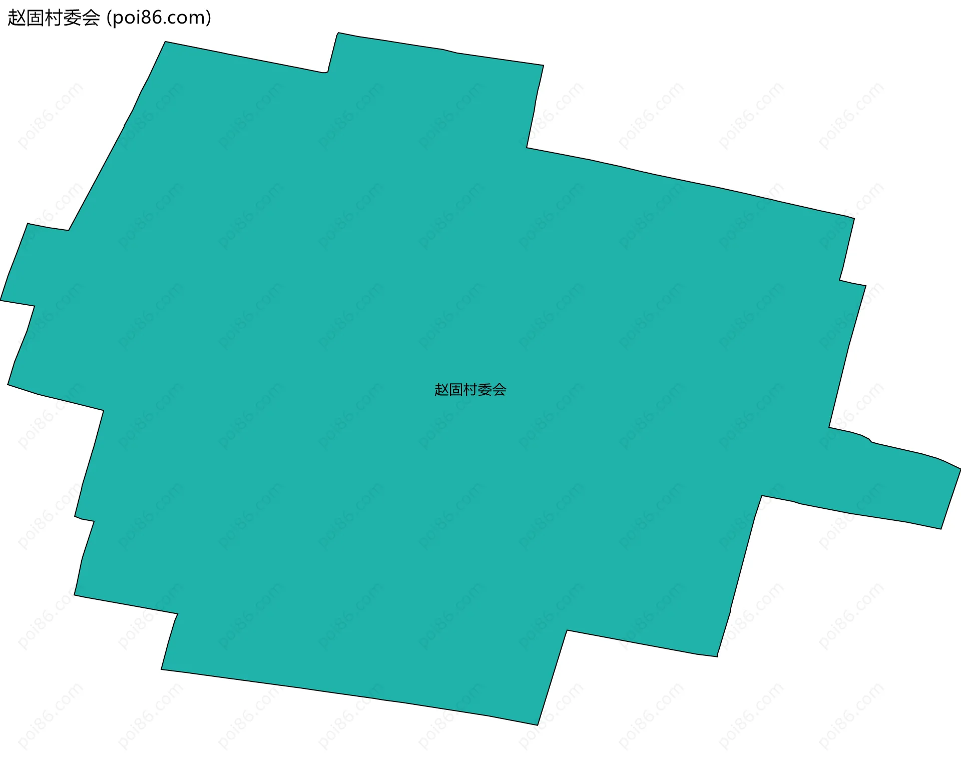 赵固村委会边界地图
