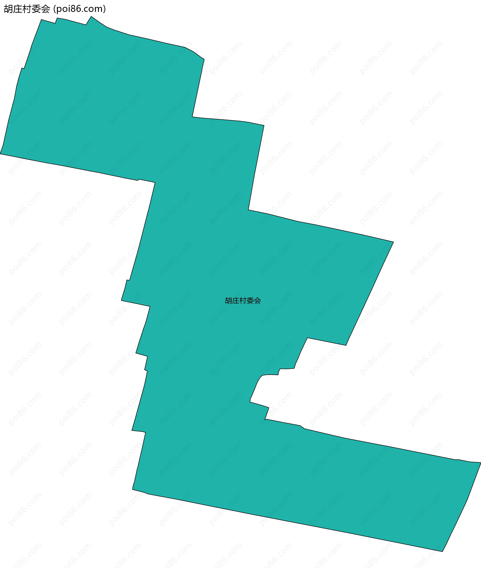 胡庄村委会边界地图