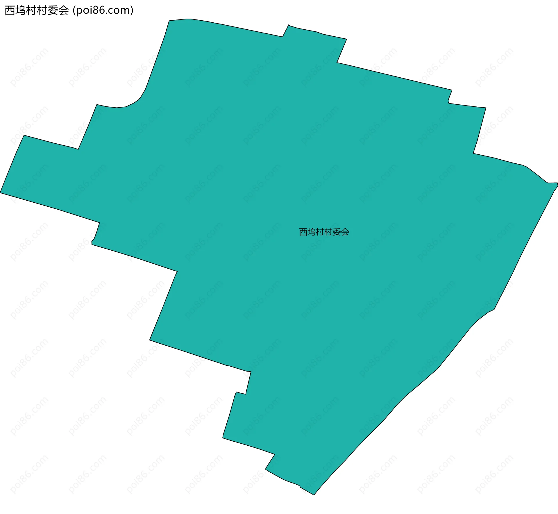 西坞村村委会边界地图