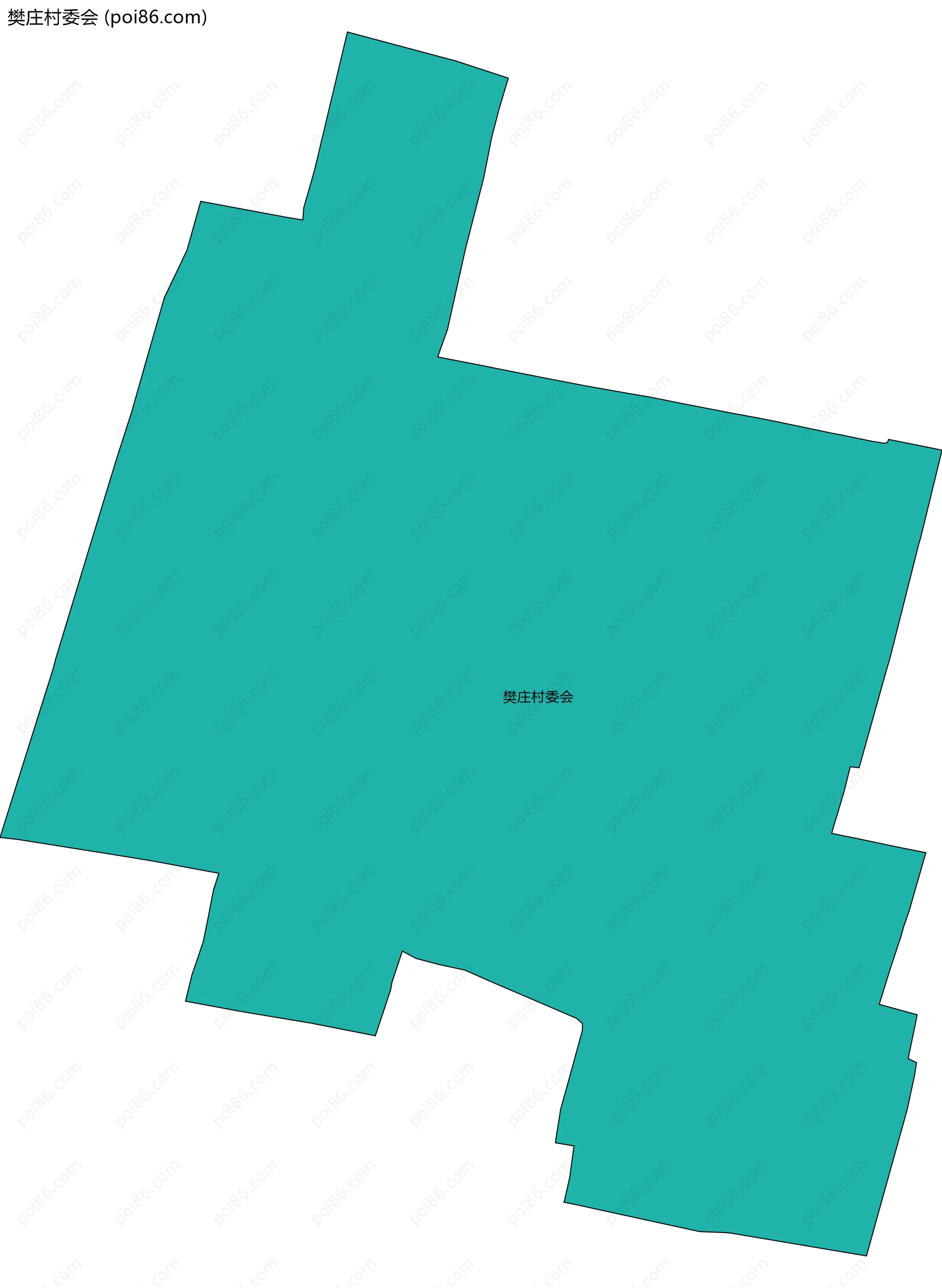 樊庄村委会边界地图