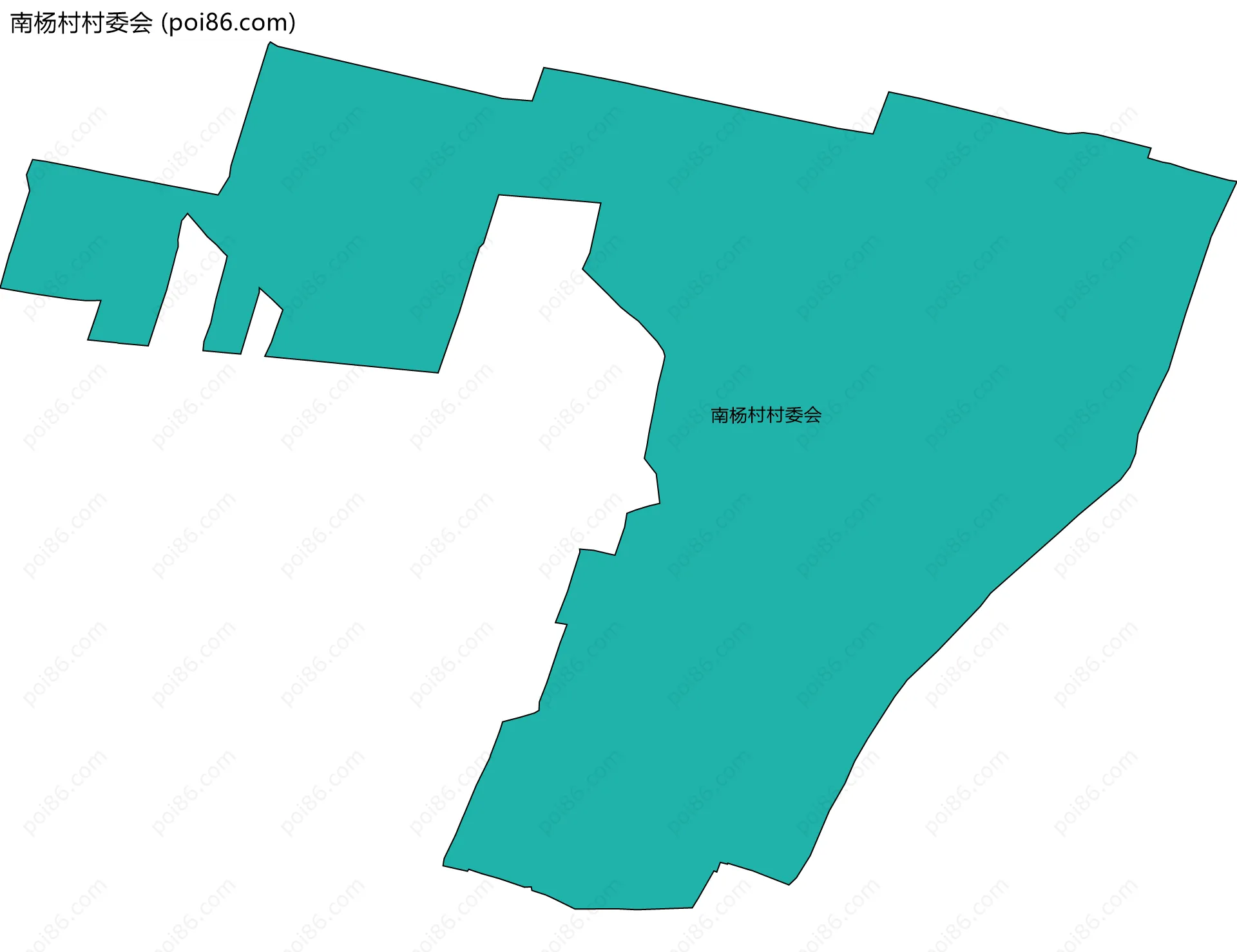 南杨村村委会边界地图