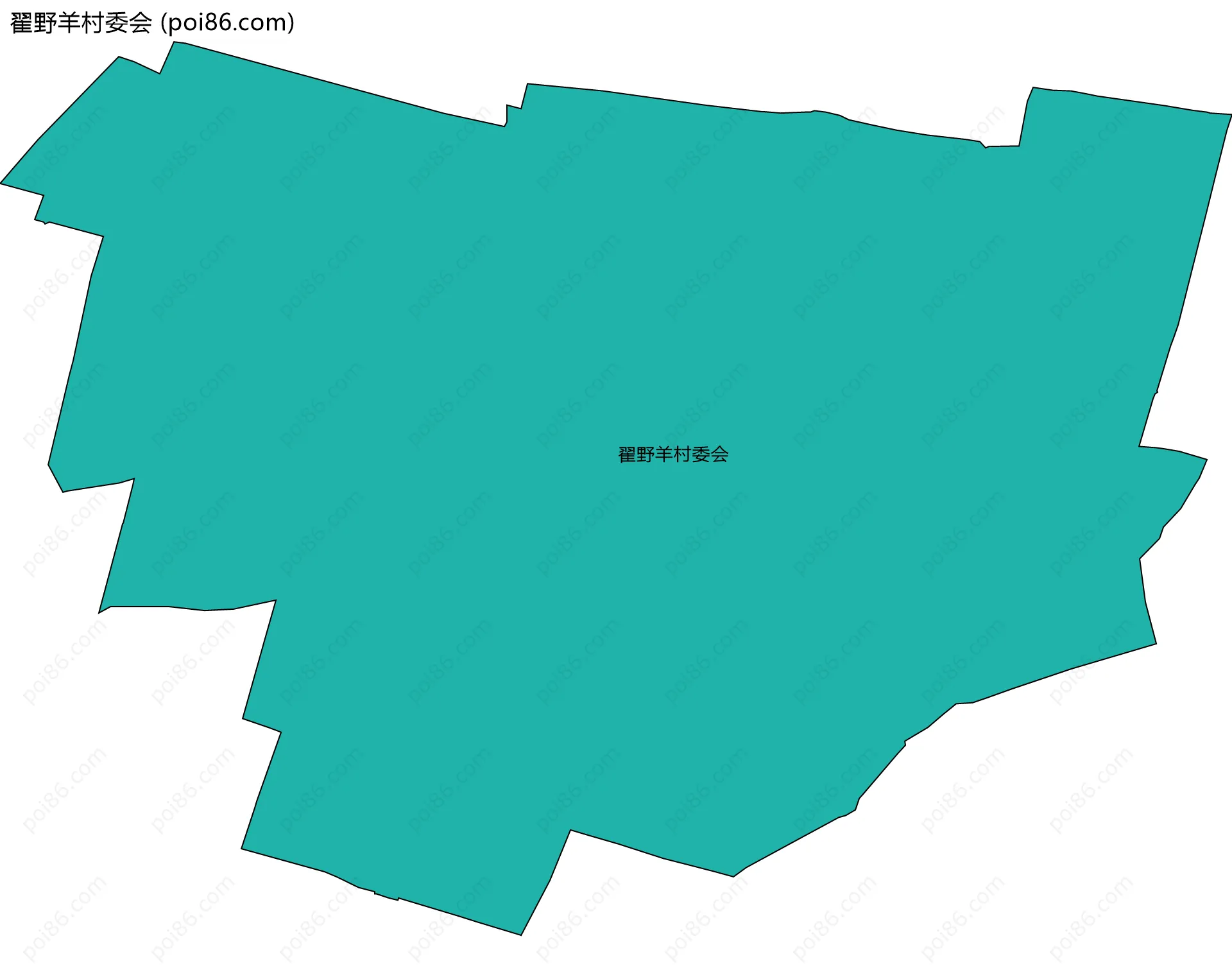 翟野羊村委会边界地图