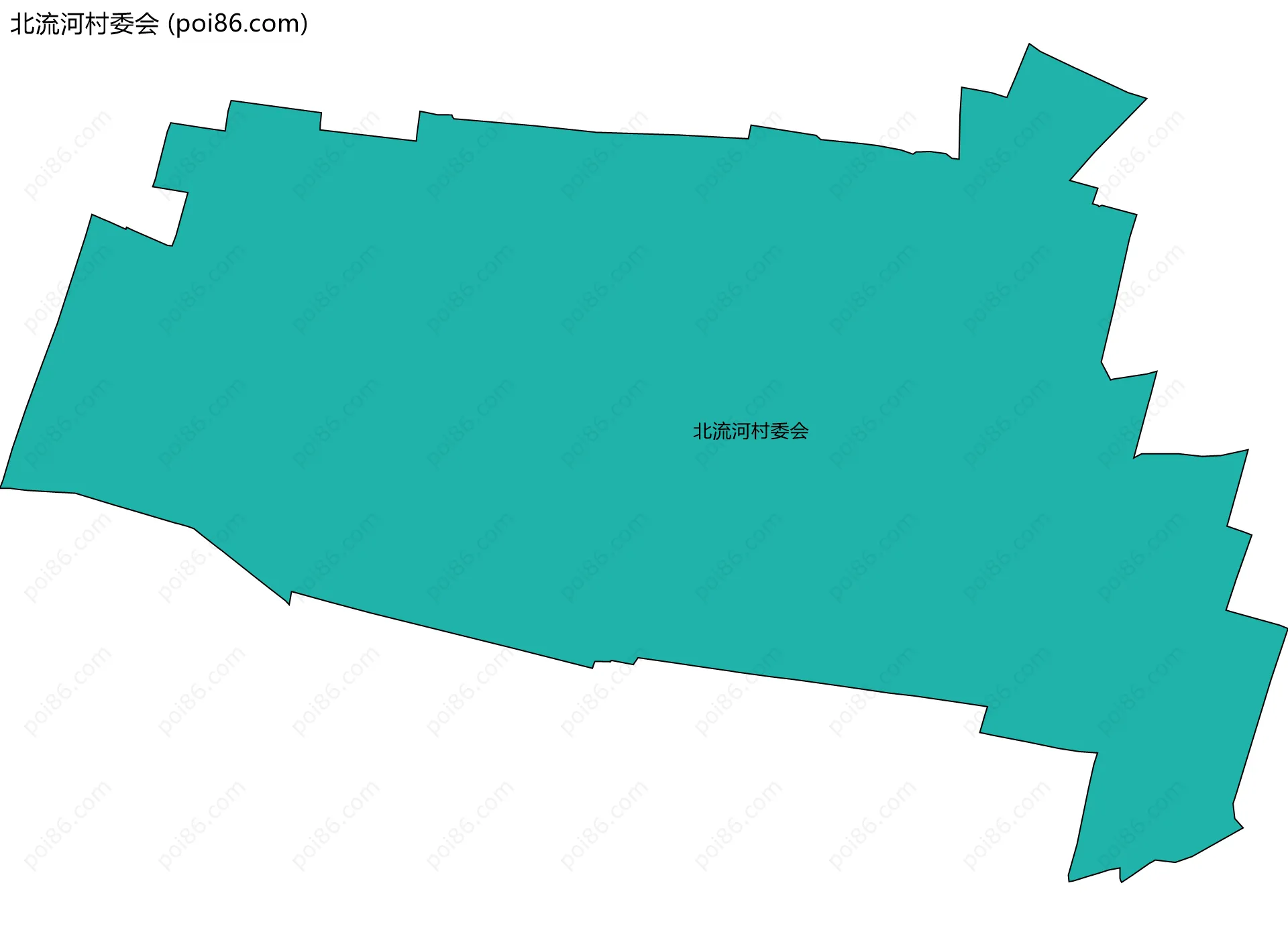 北流河村委会边界地图