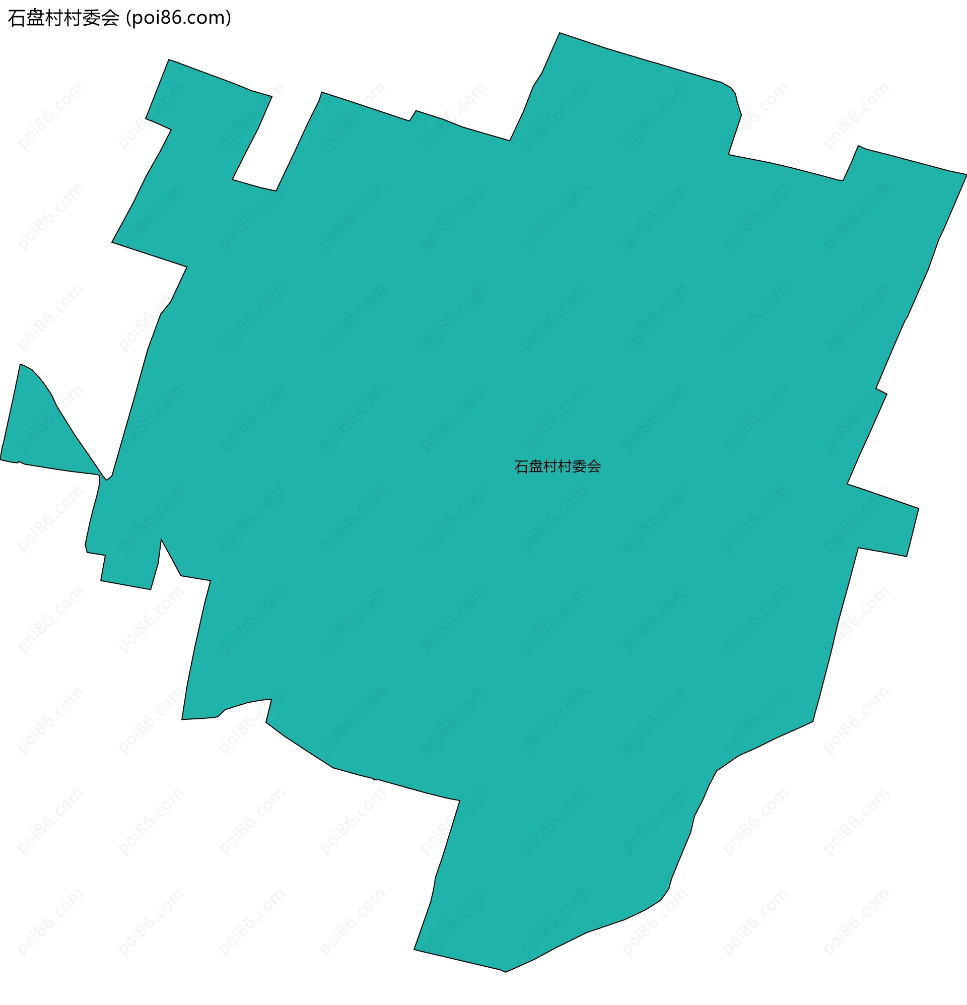 石盘村村委会边界地图