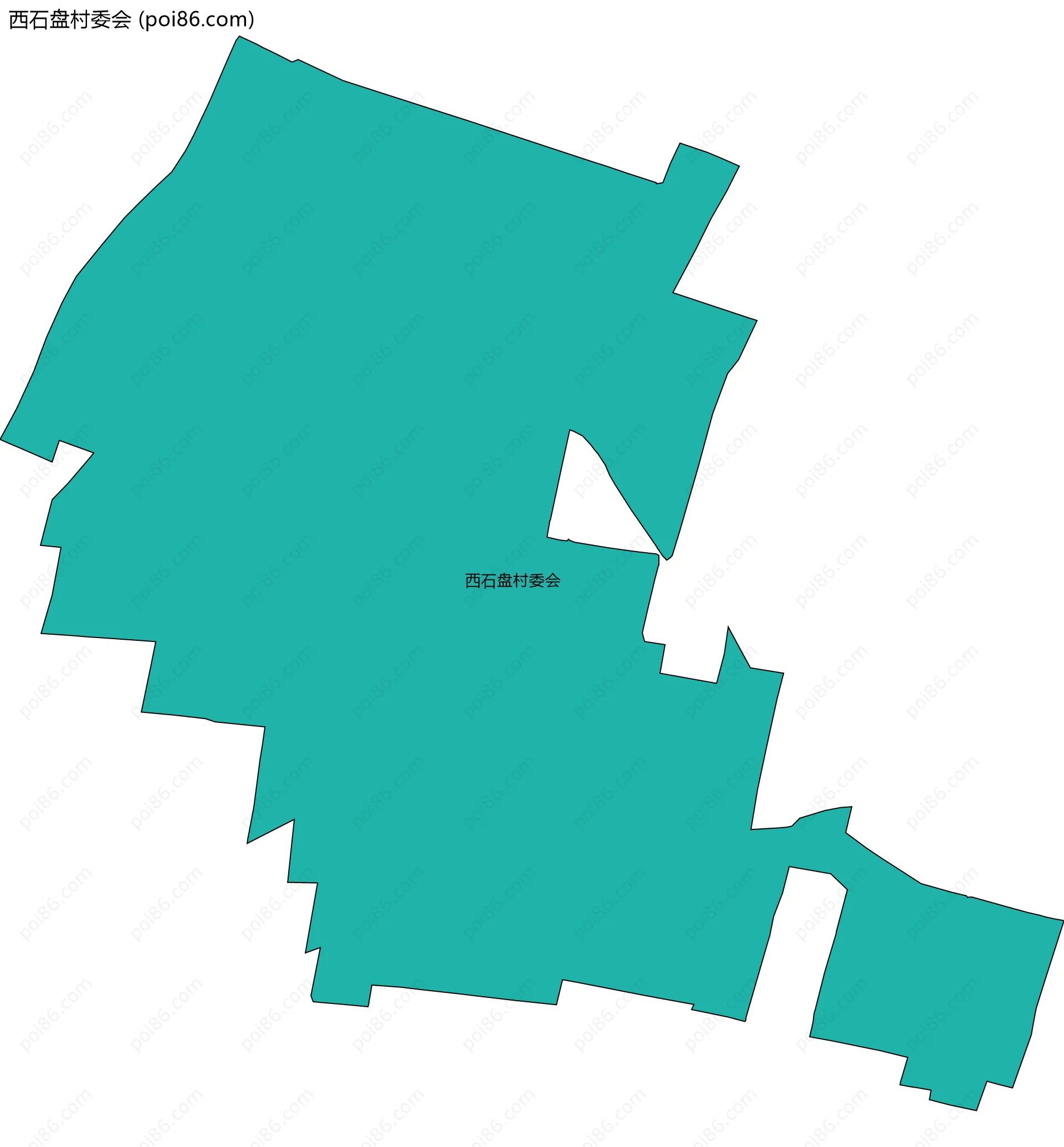 西石盘村委会边界地图