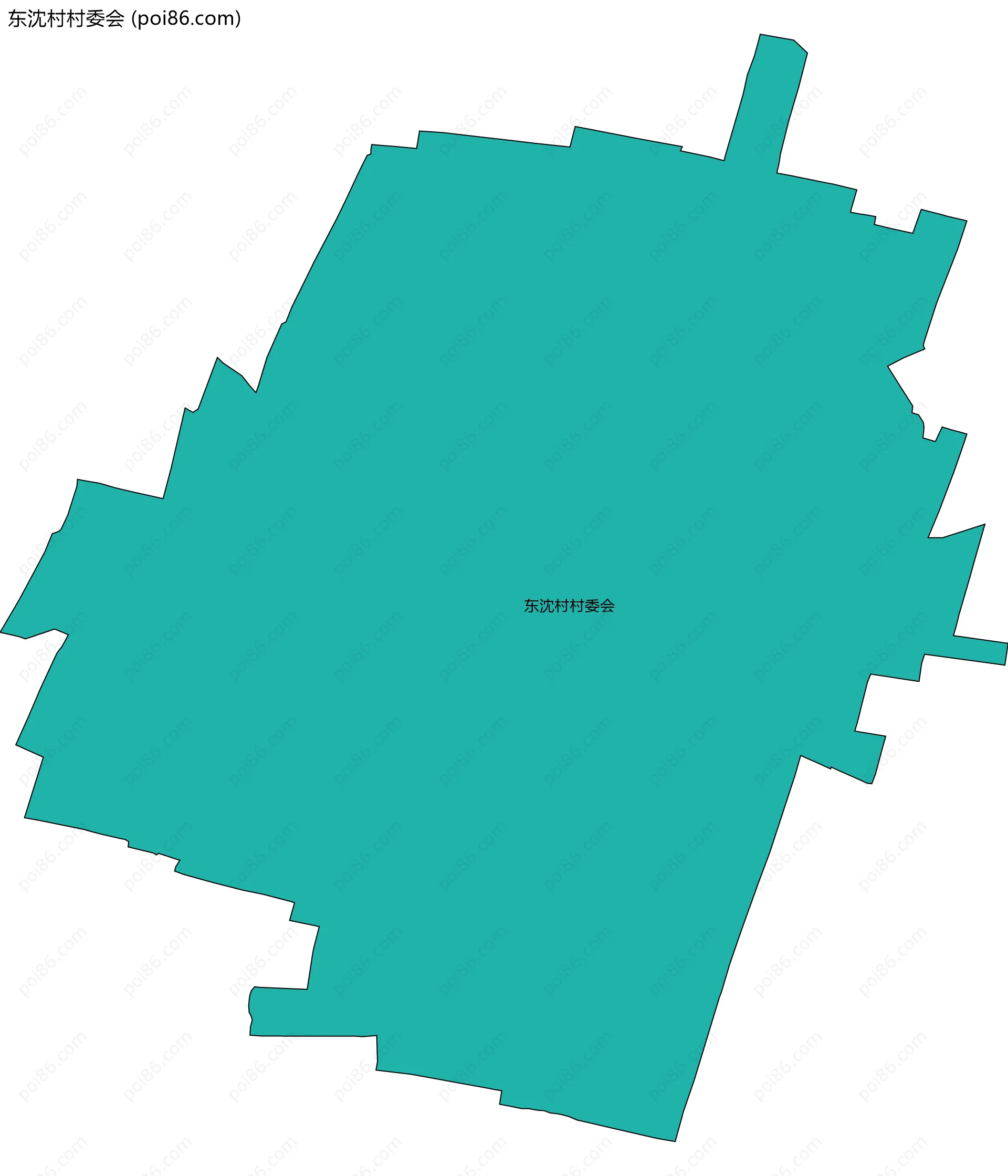 东沈村村委会边界地图