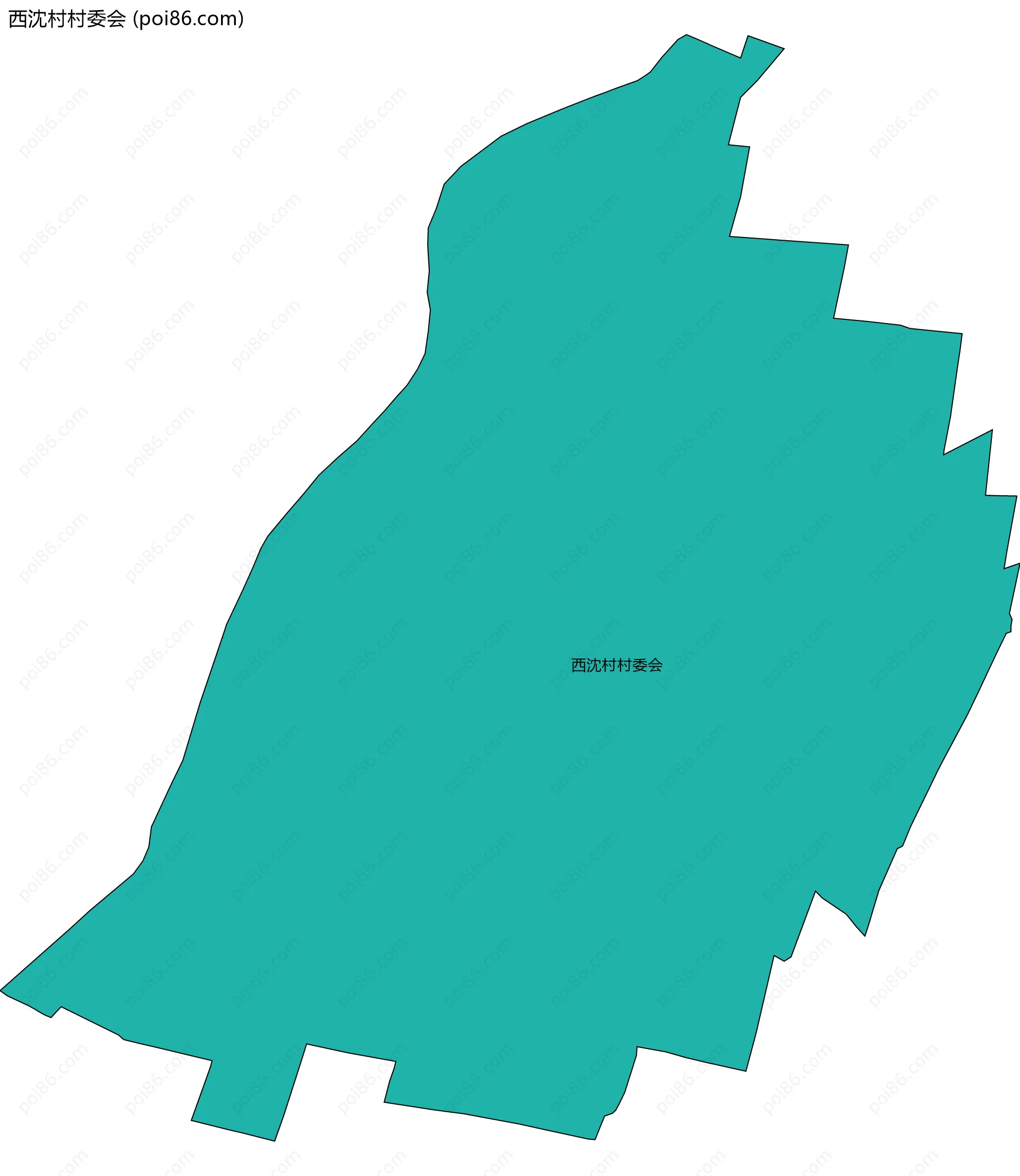 西沈村村委会边界地图