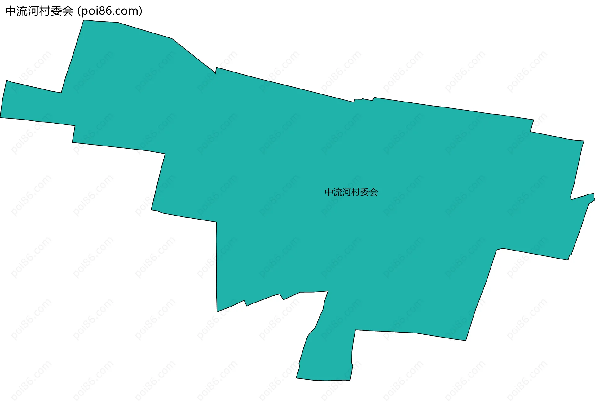 中流河村委会边界地图