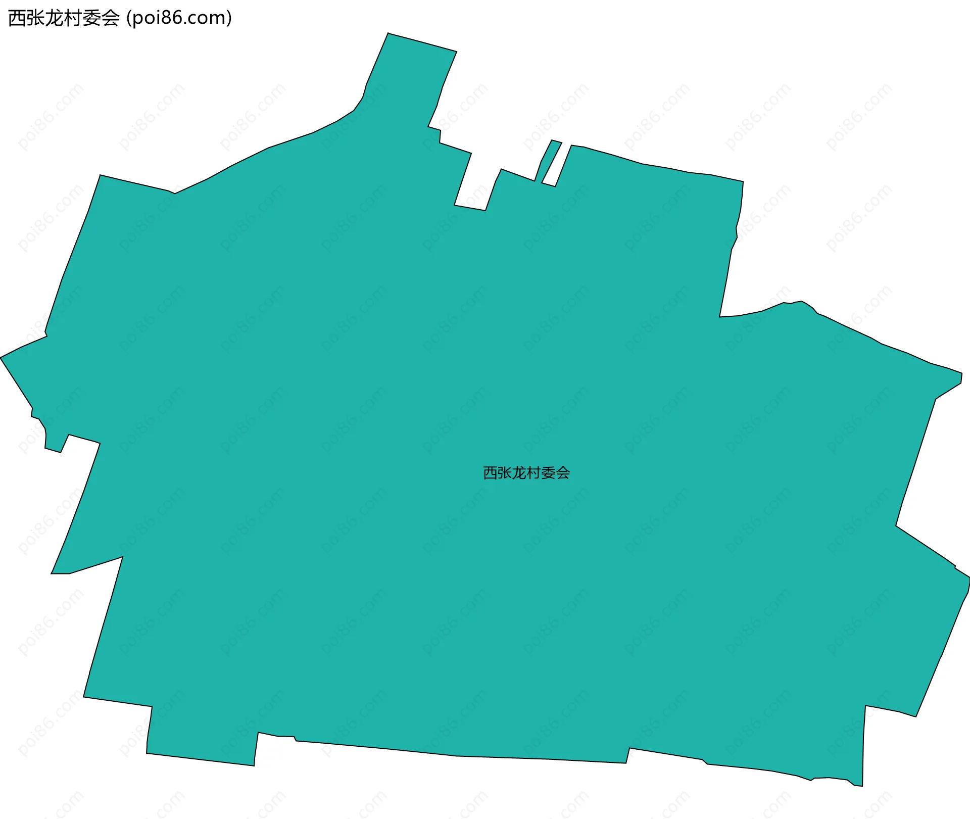 西张龙村委会边界地图