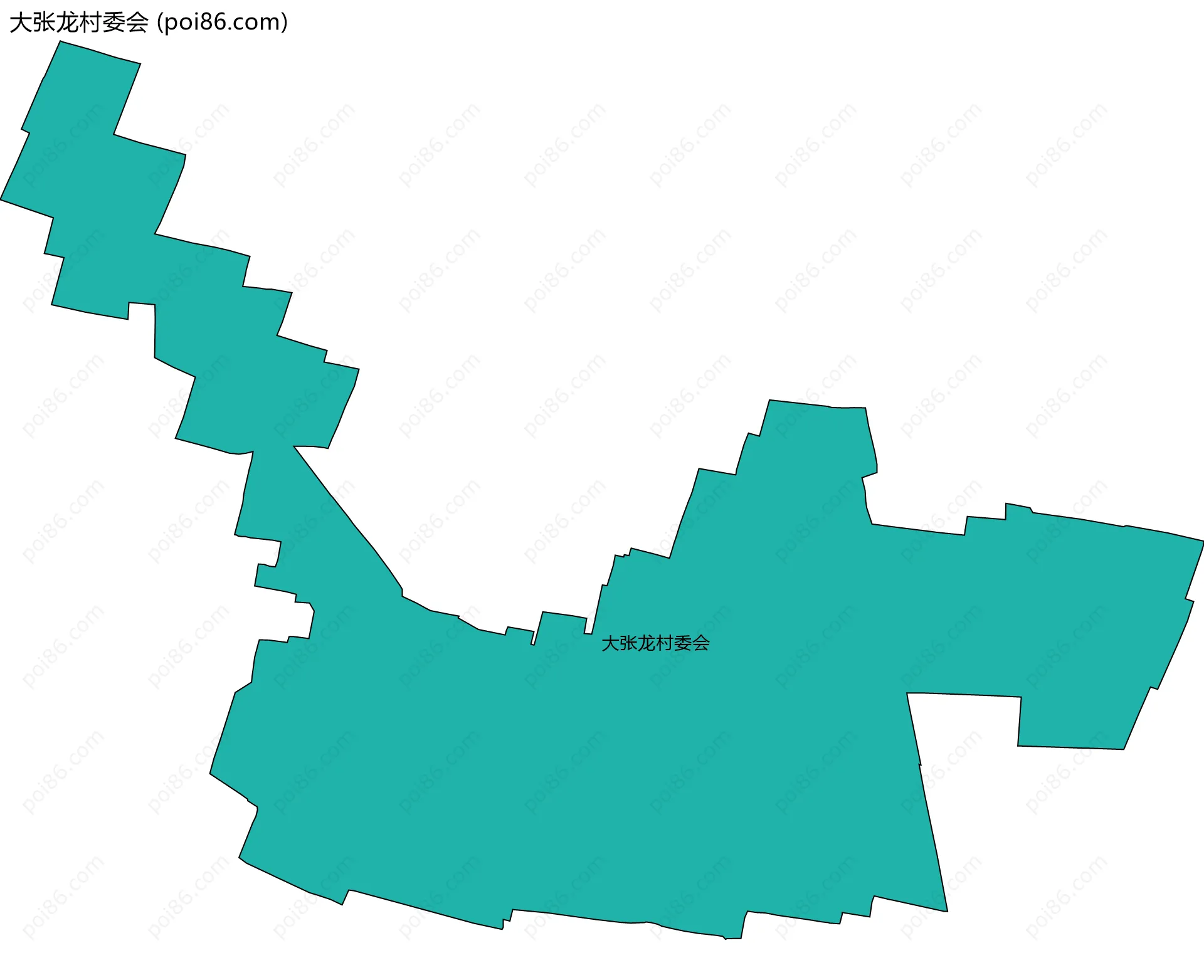 大张龙村委会边界地图
