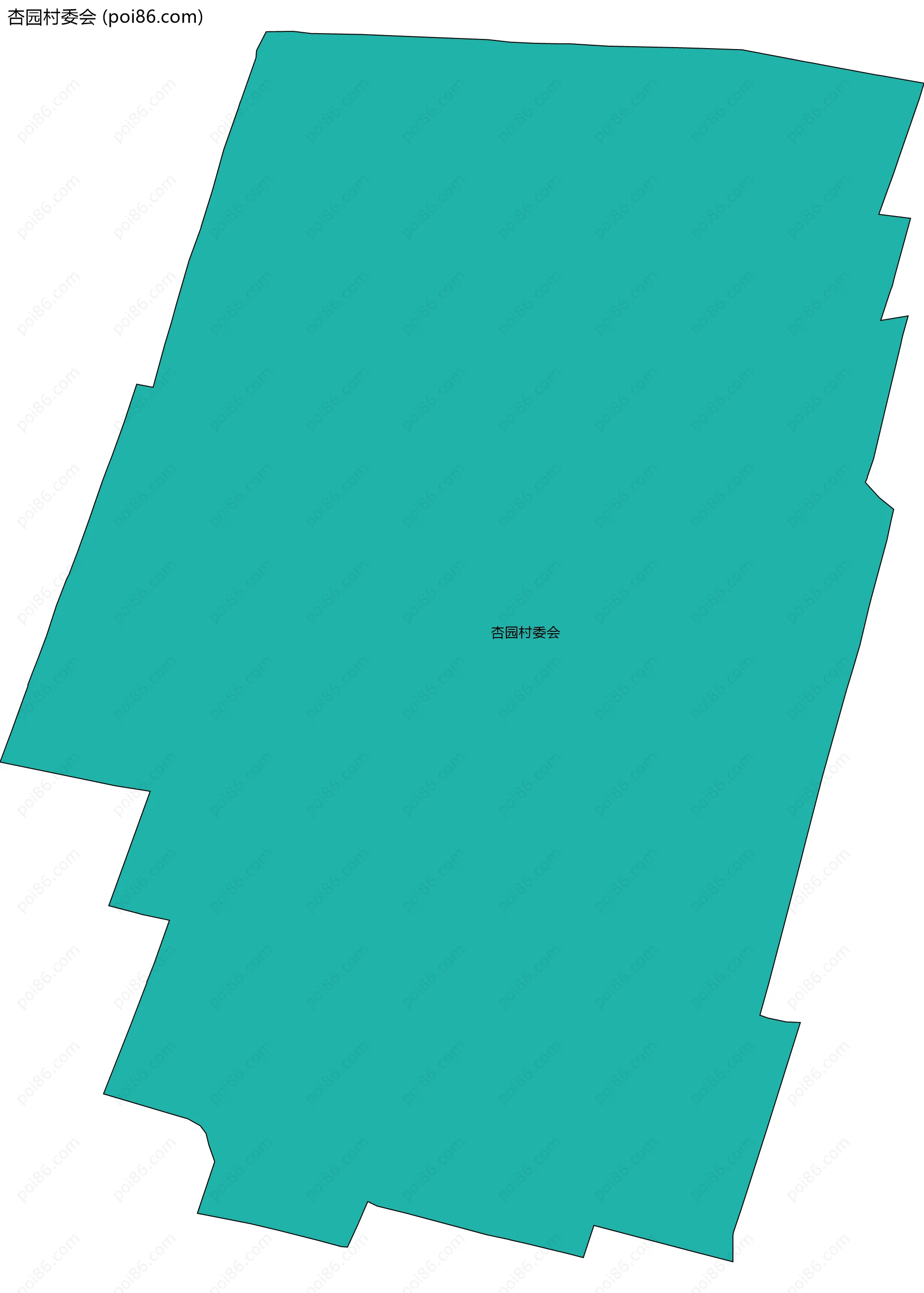 杏园村委会边界地图