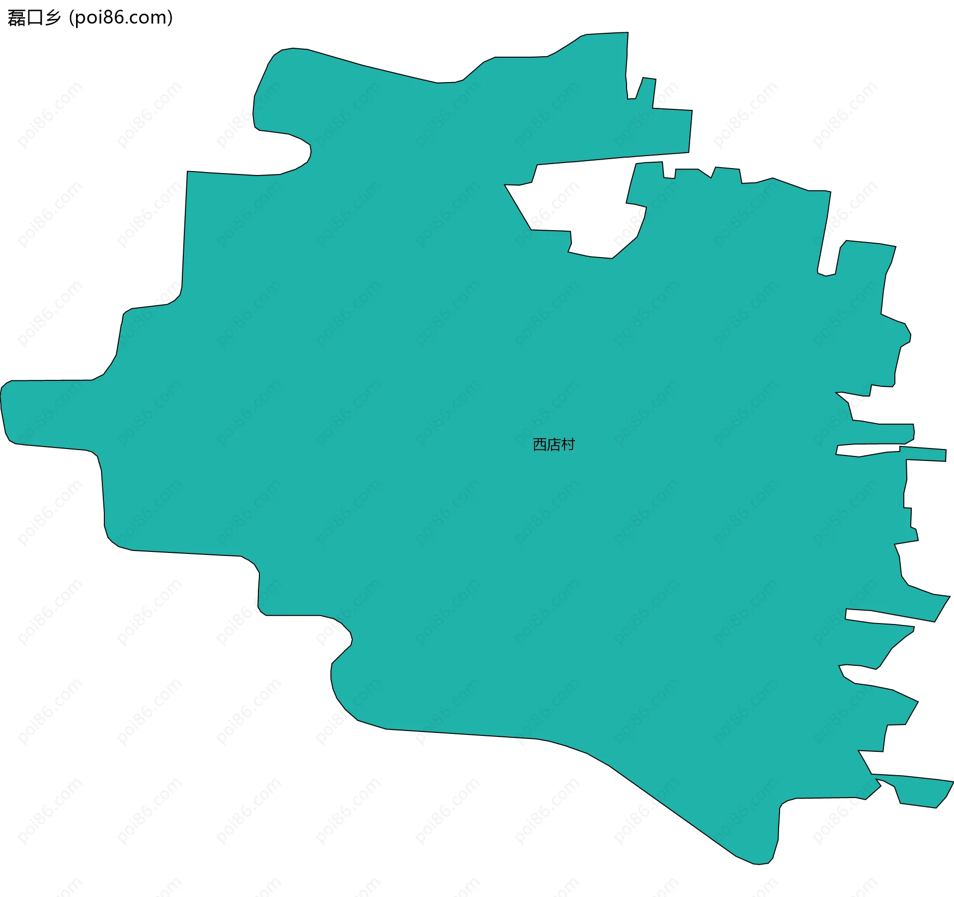磊口乡边界地图(五级行政区划)
