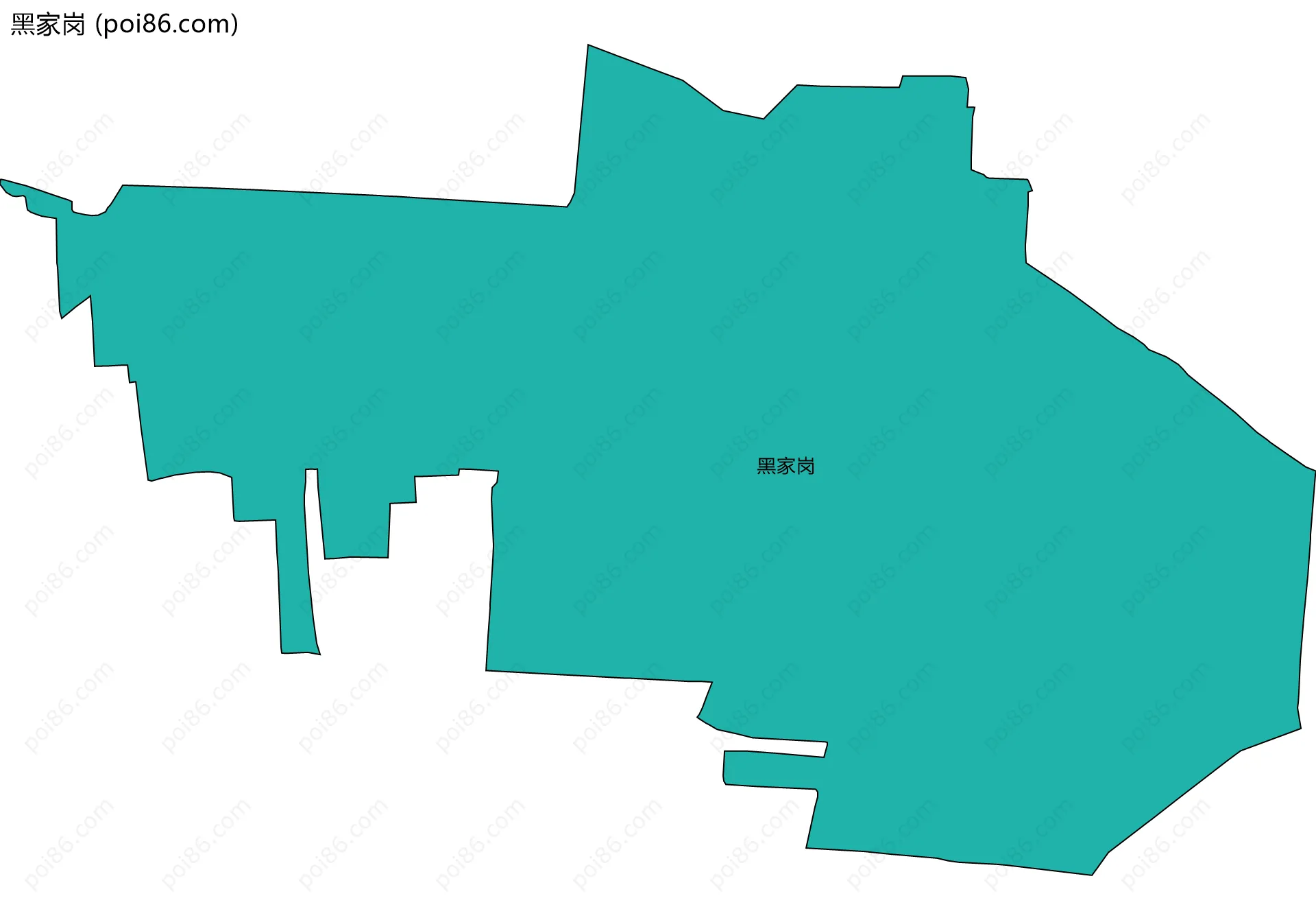 黑家岗边界地图