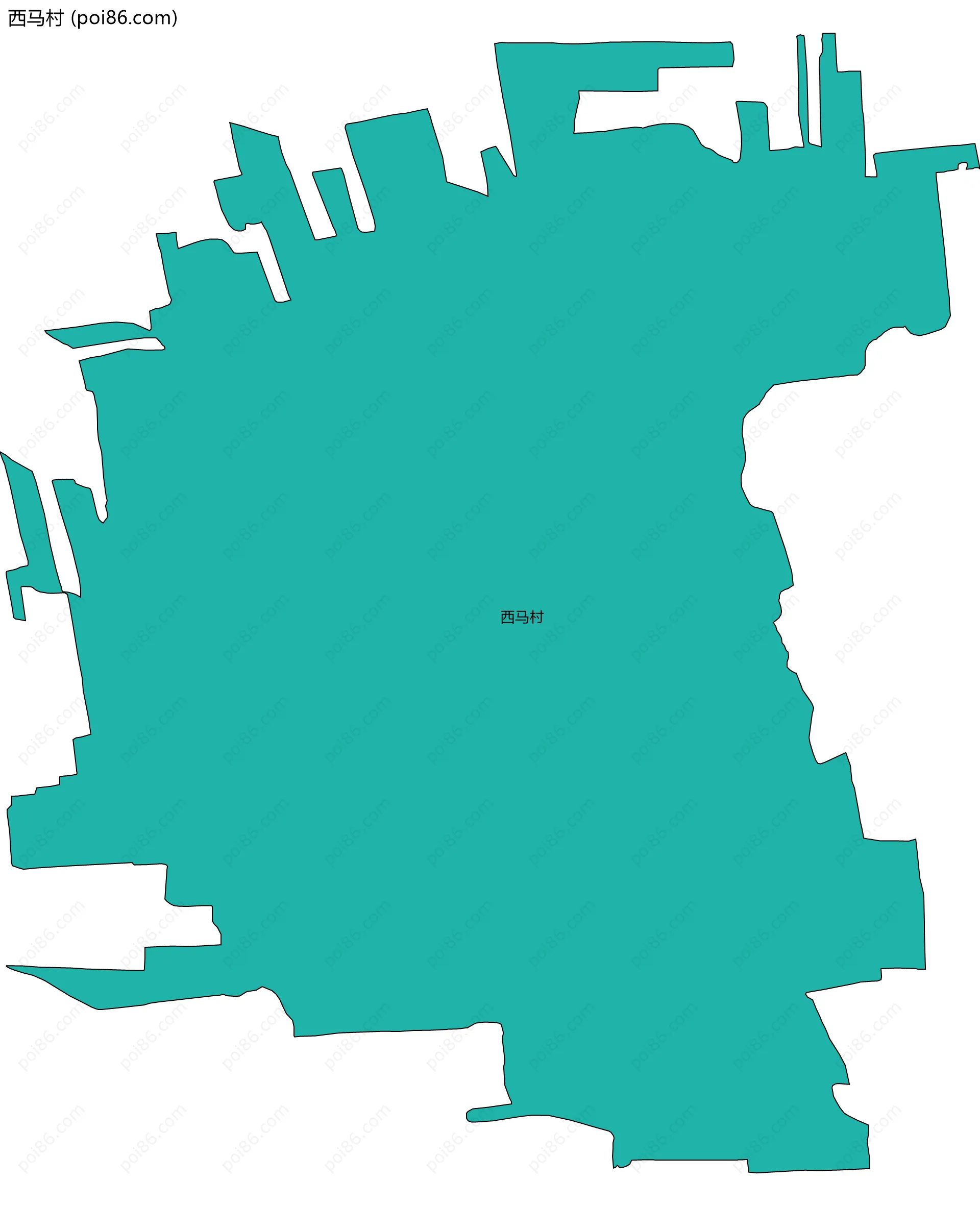 西马村边界地图