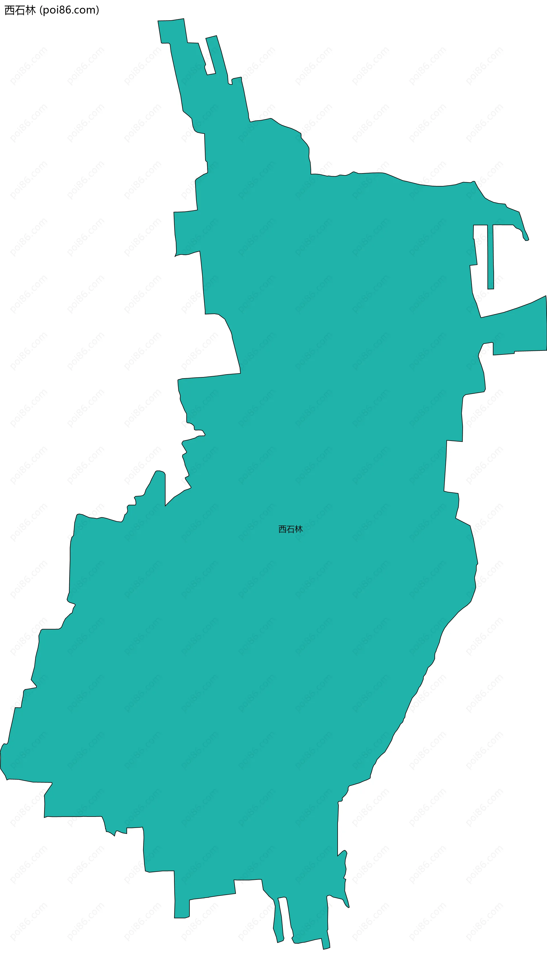 西石林边界地图