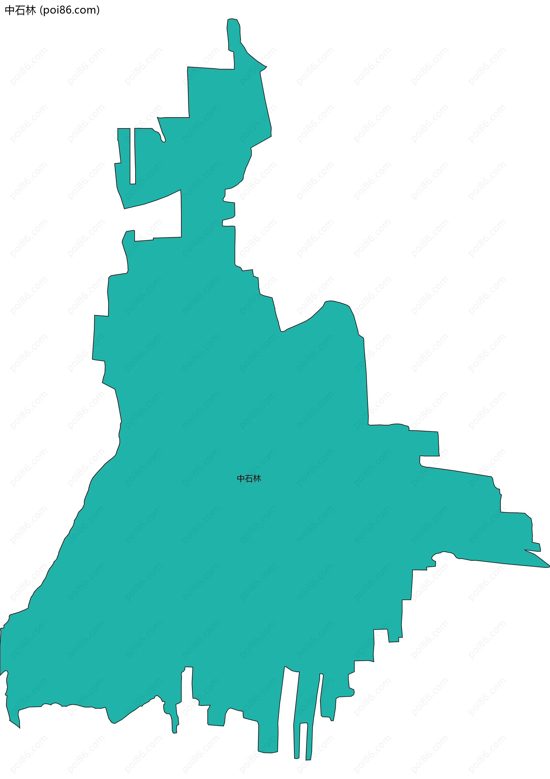 中石林边界地图