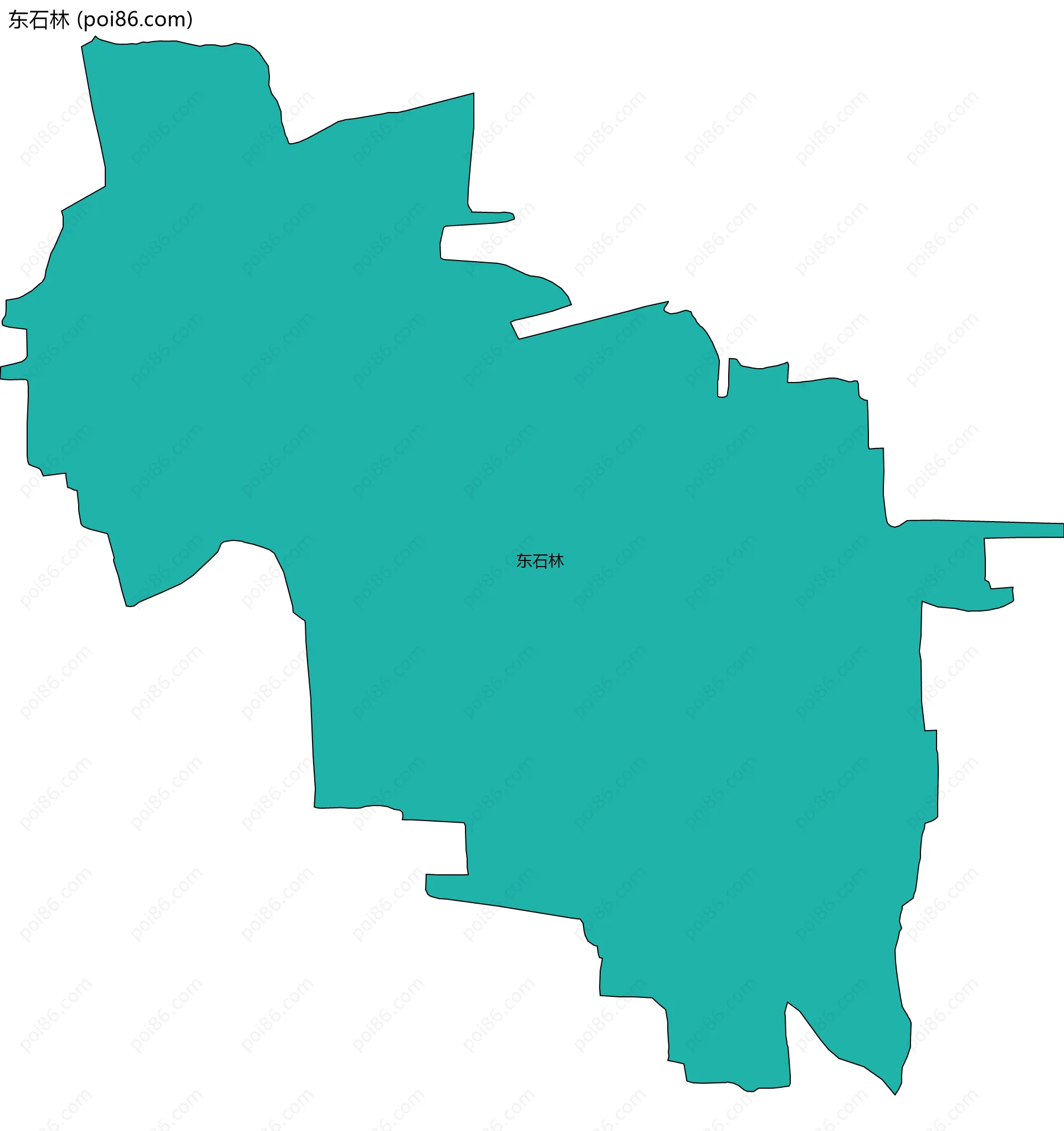 东石林边界地图