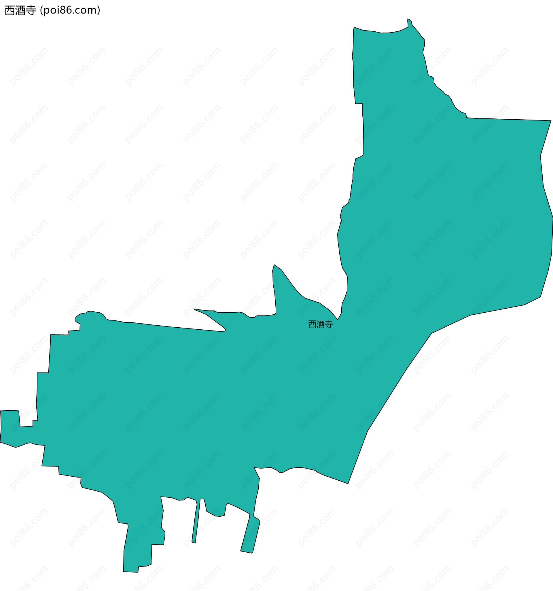 西酒寺边界地图