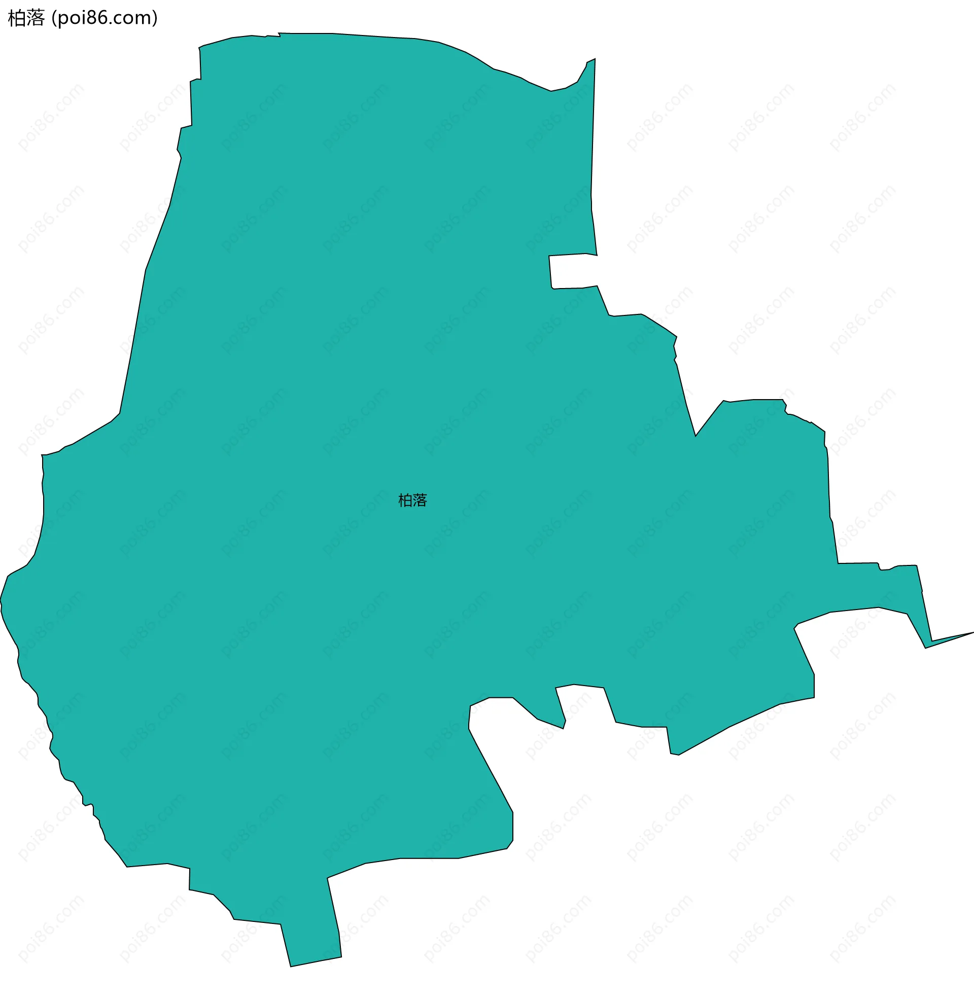 柏落边界地图