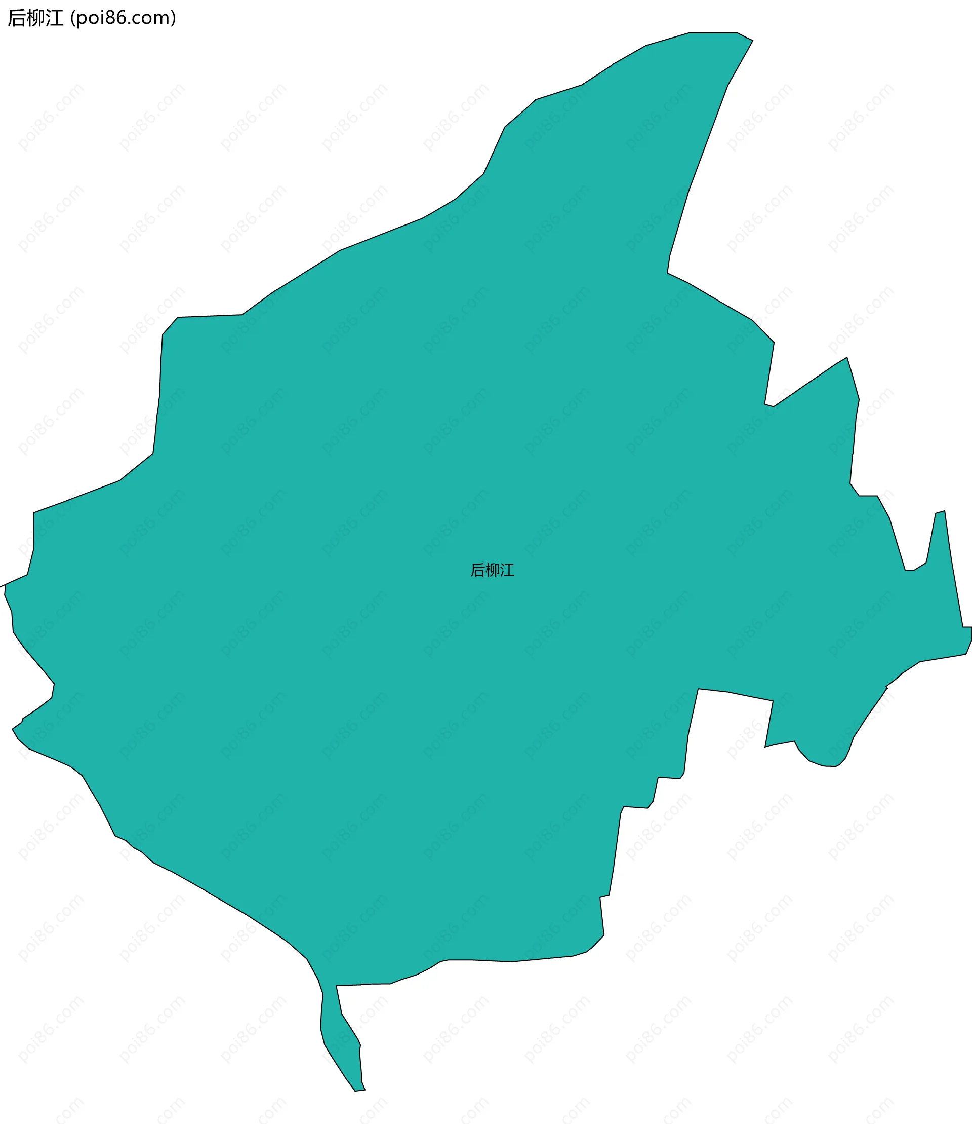 后柳江边界地图