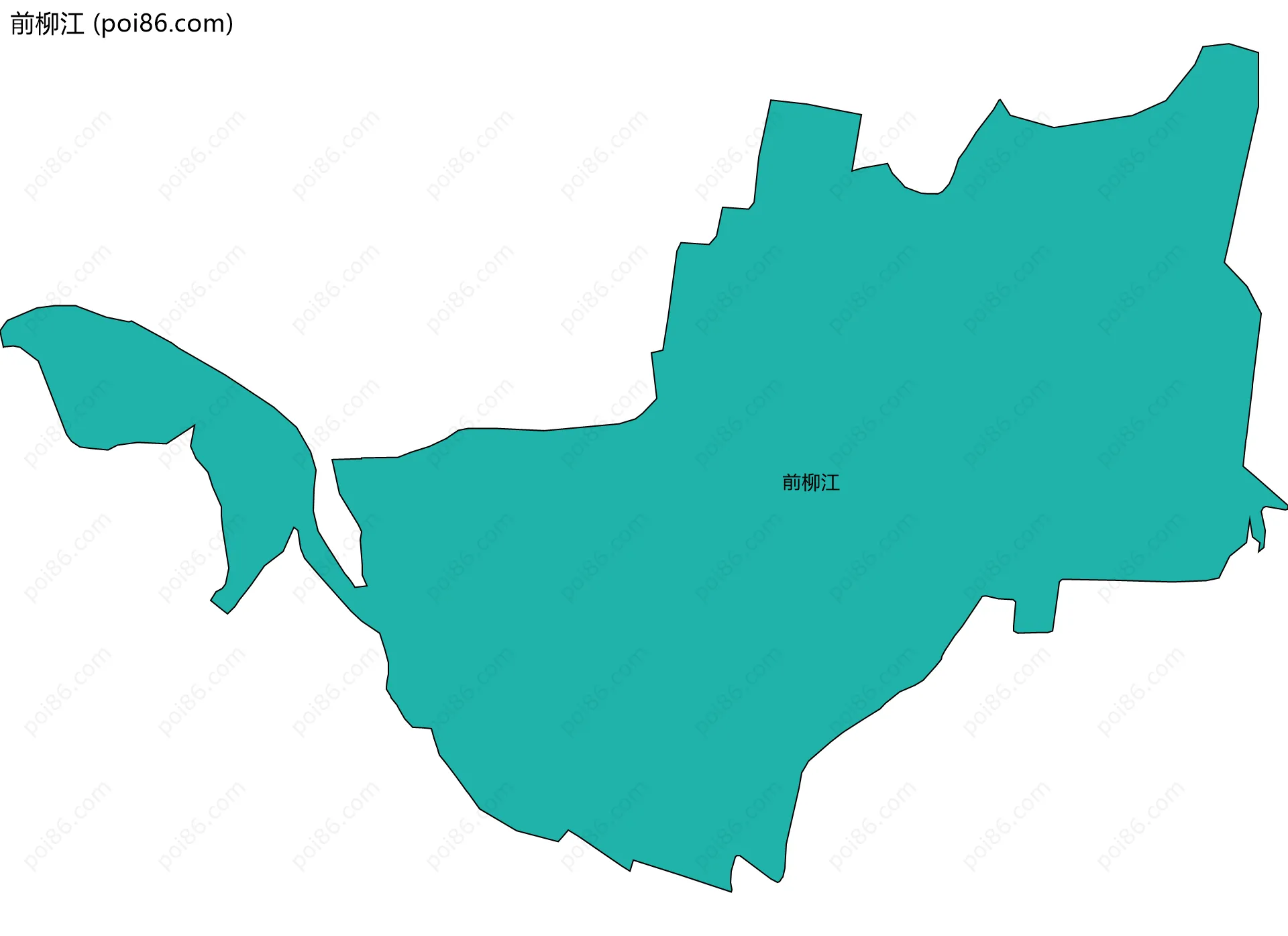前柳江边界地图