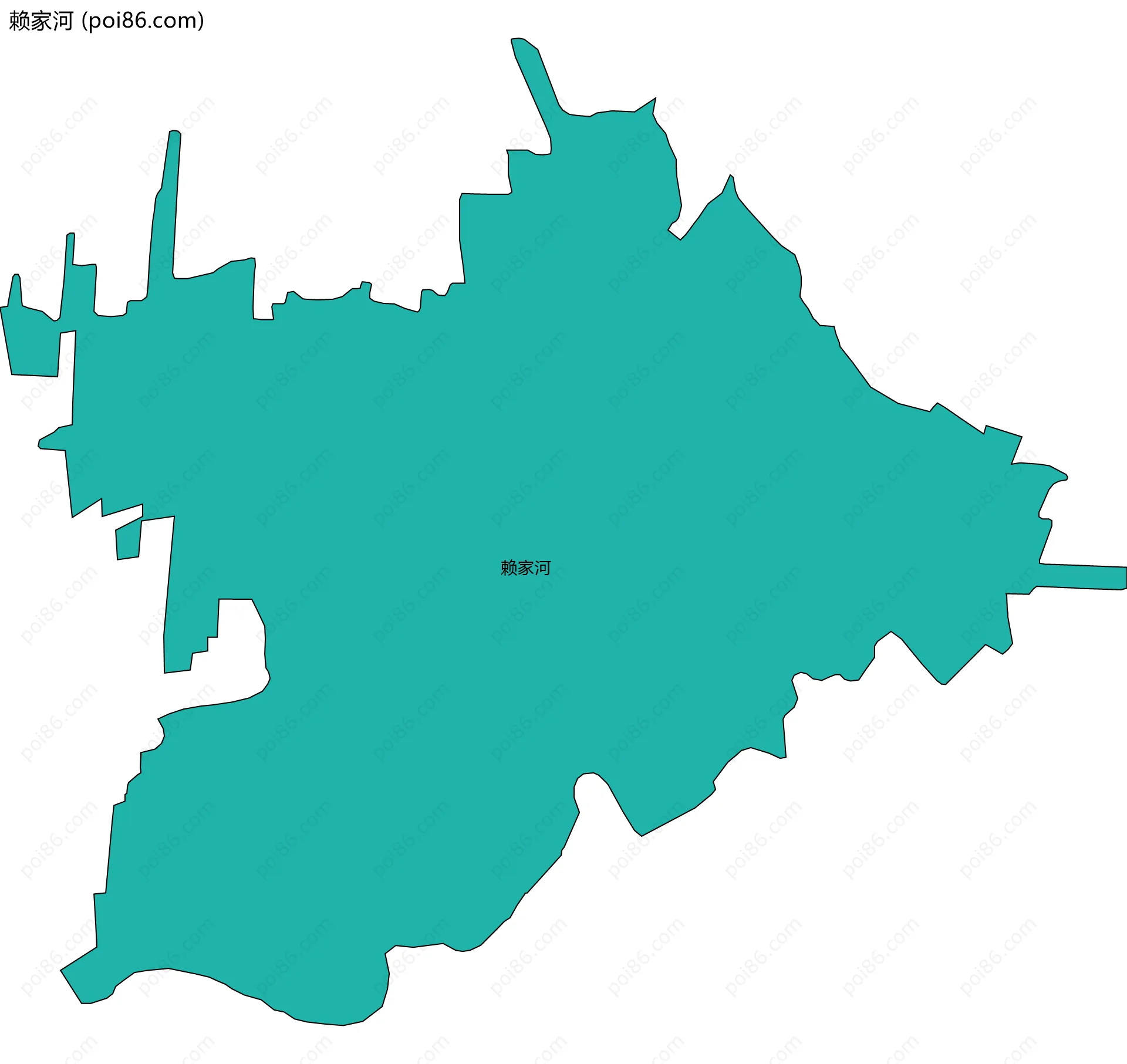 赖家河边界地图