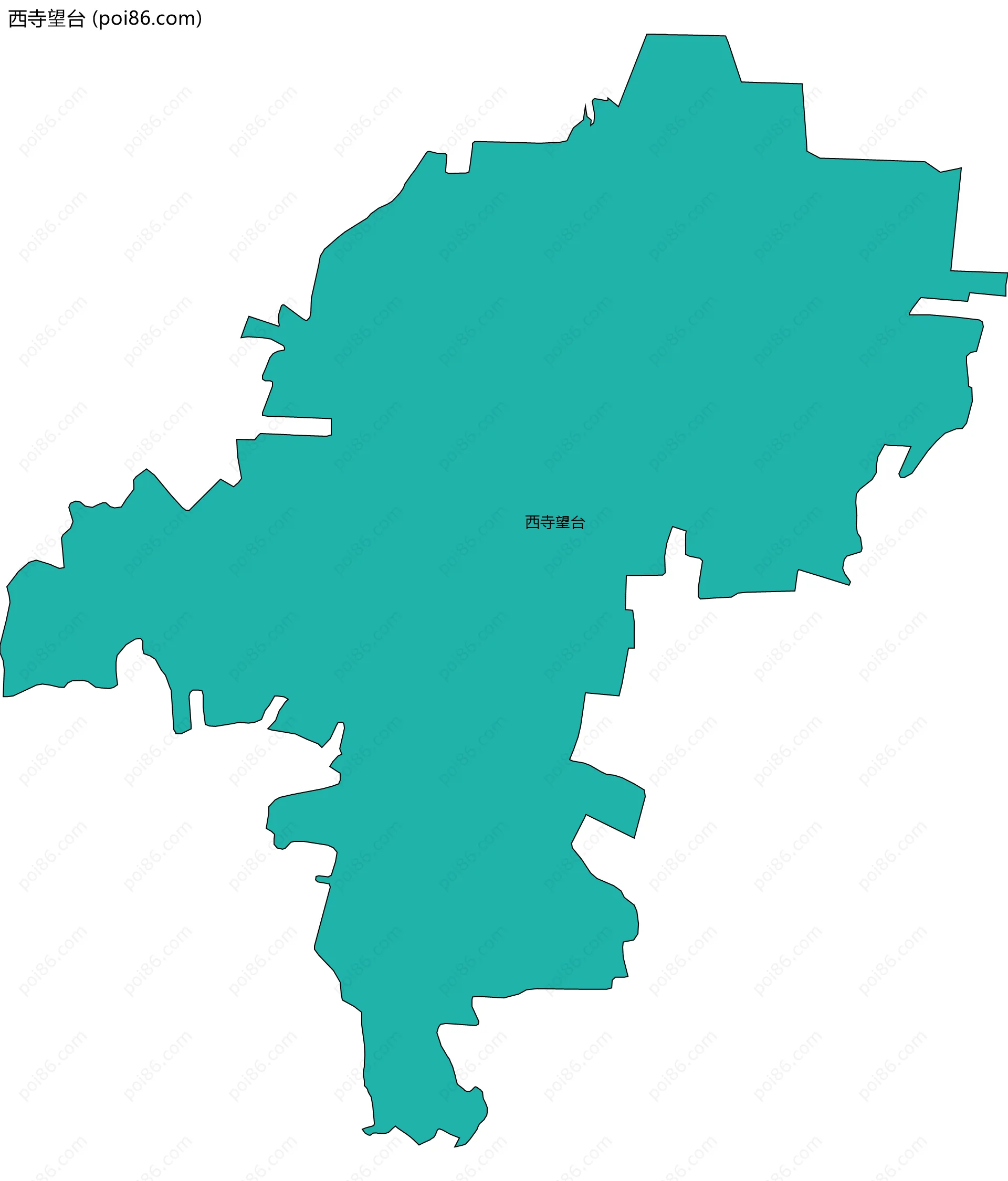 西寺望台边界地图