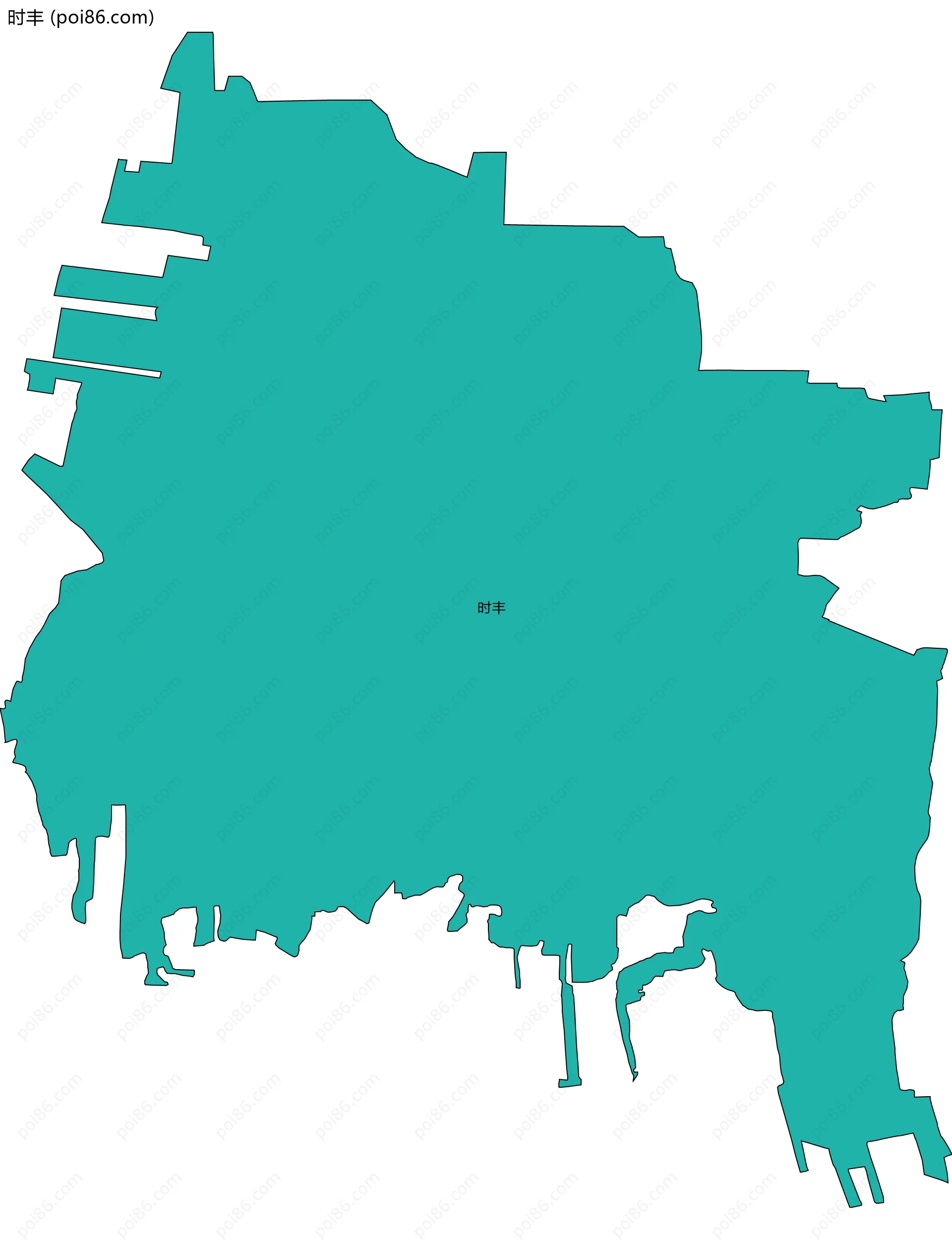 时丰边界地图