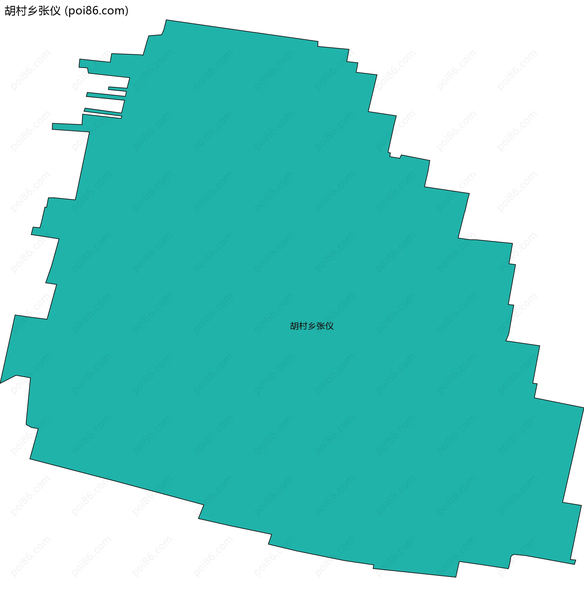 胡村乡张仪边界地图