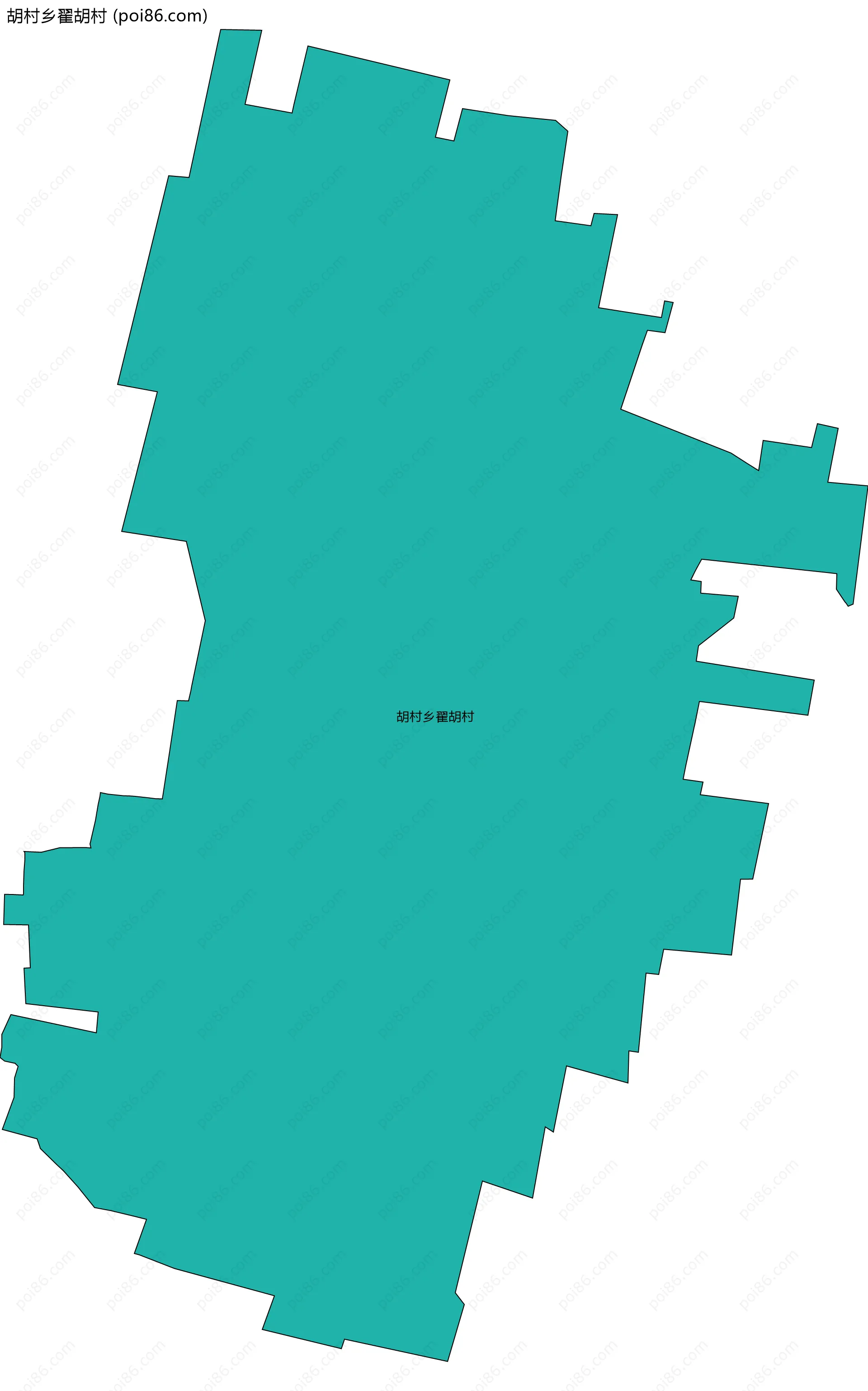 胡村乡翟胡村边界地图